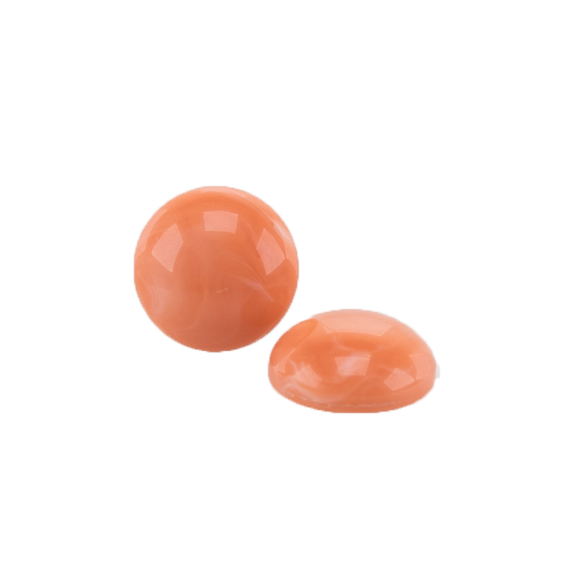 10mm Cabochon oval - coralle Satt