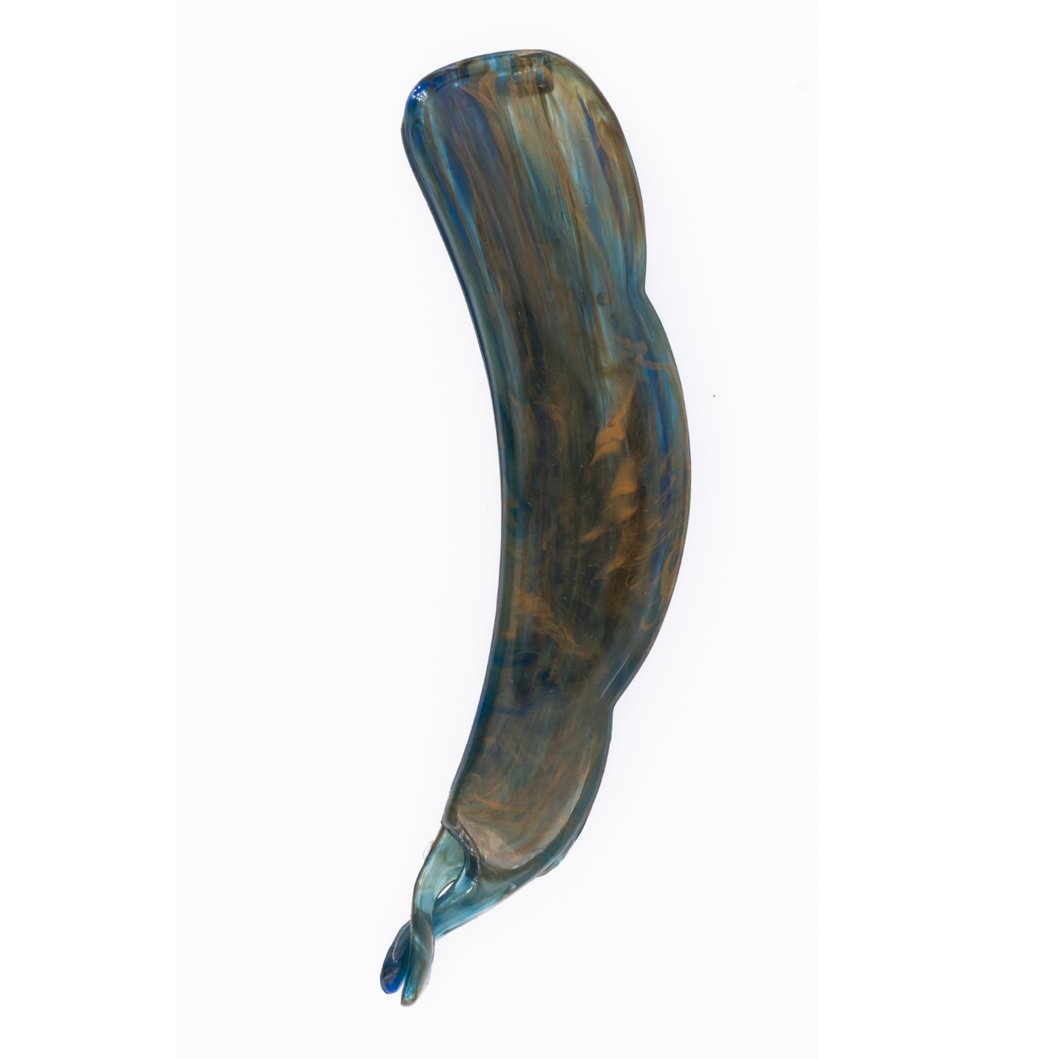 13cm Bananenspange in royalblau gold , Large