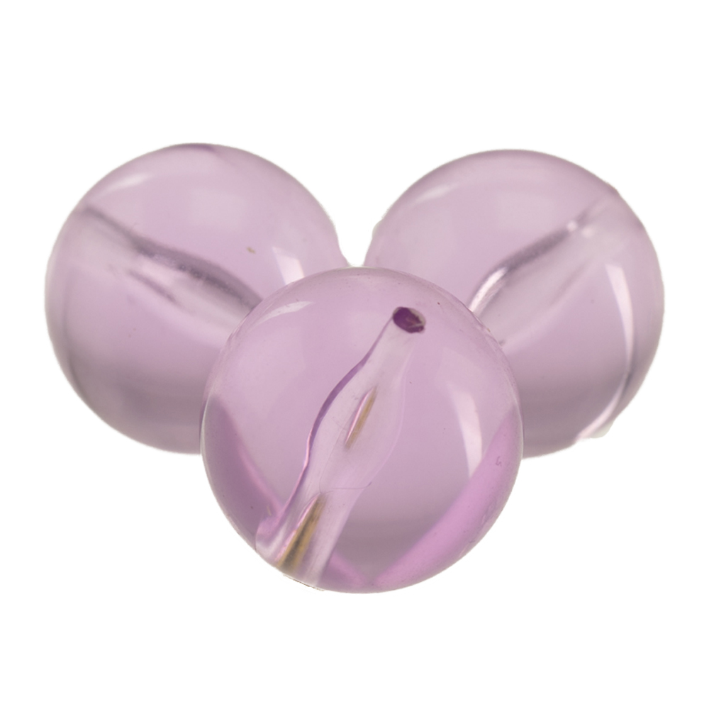 14mm Rundperle in  violett Transparent