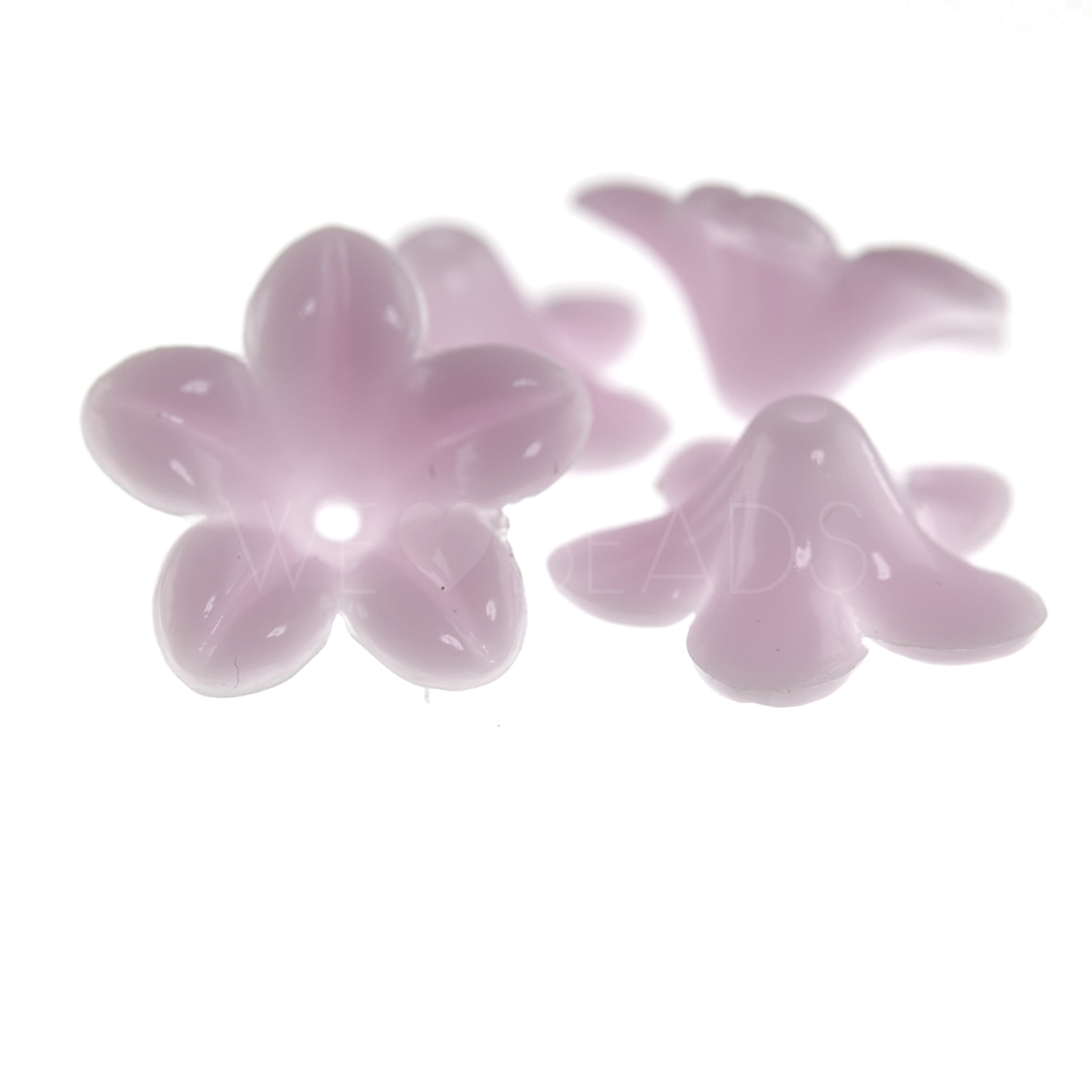 14mm Flower Beads in rose 