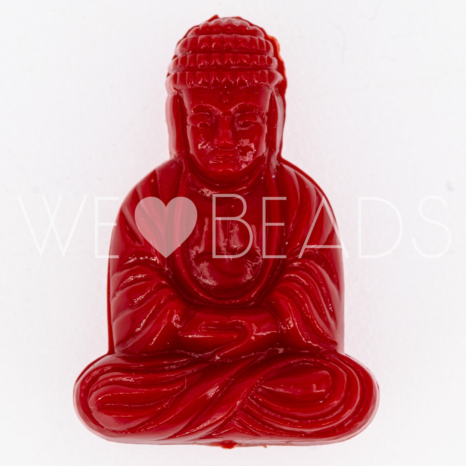 25x18 Buddha-Perle sitzend in rot Satt