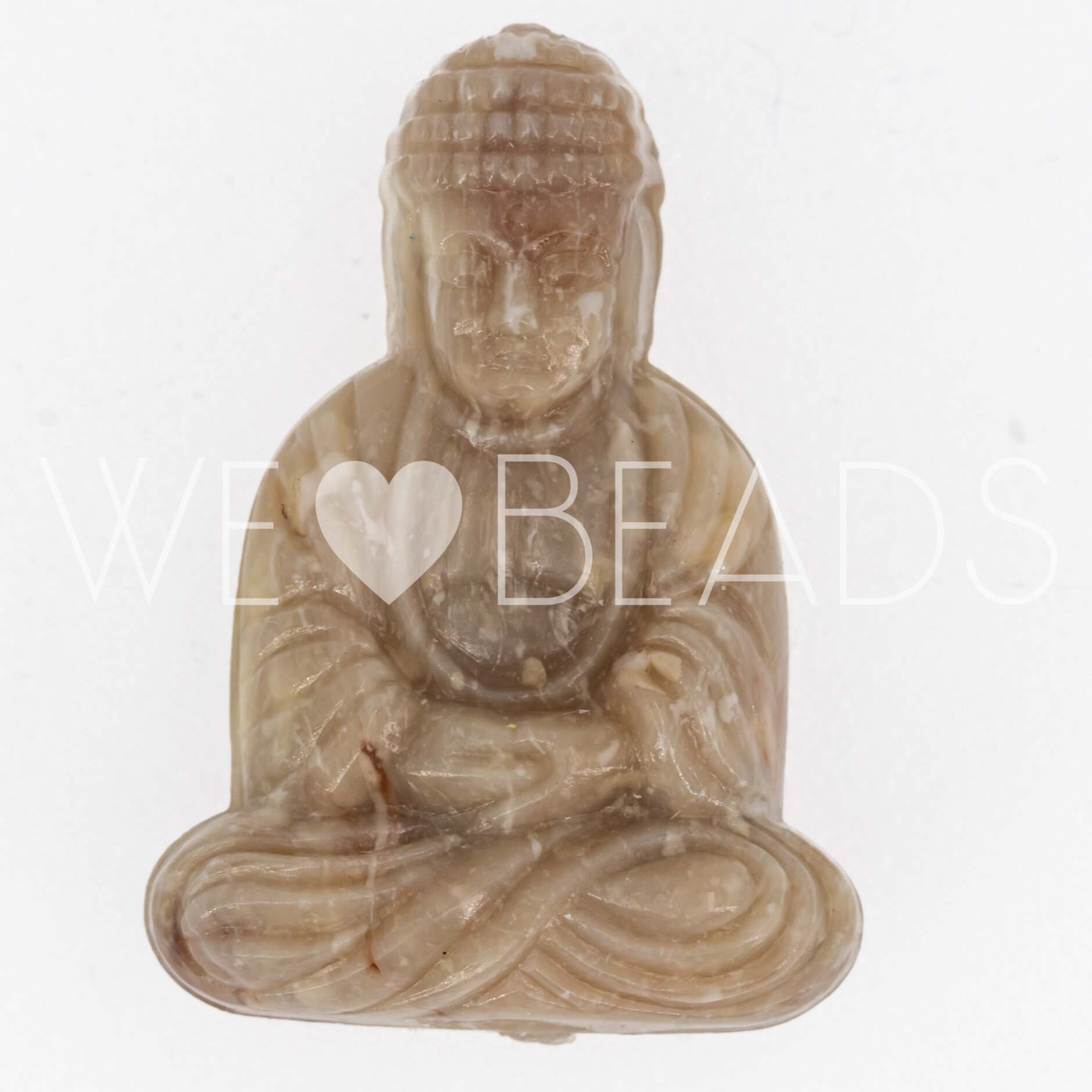 25x18 Buddha-Perle sitzend in sesam beige Marmor