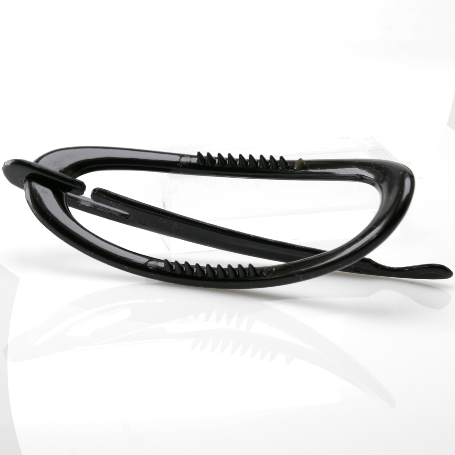 Libellenspange in schwarz Satt, Large