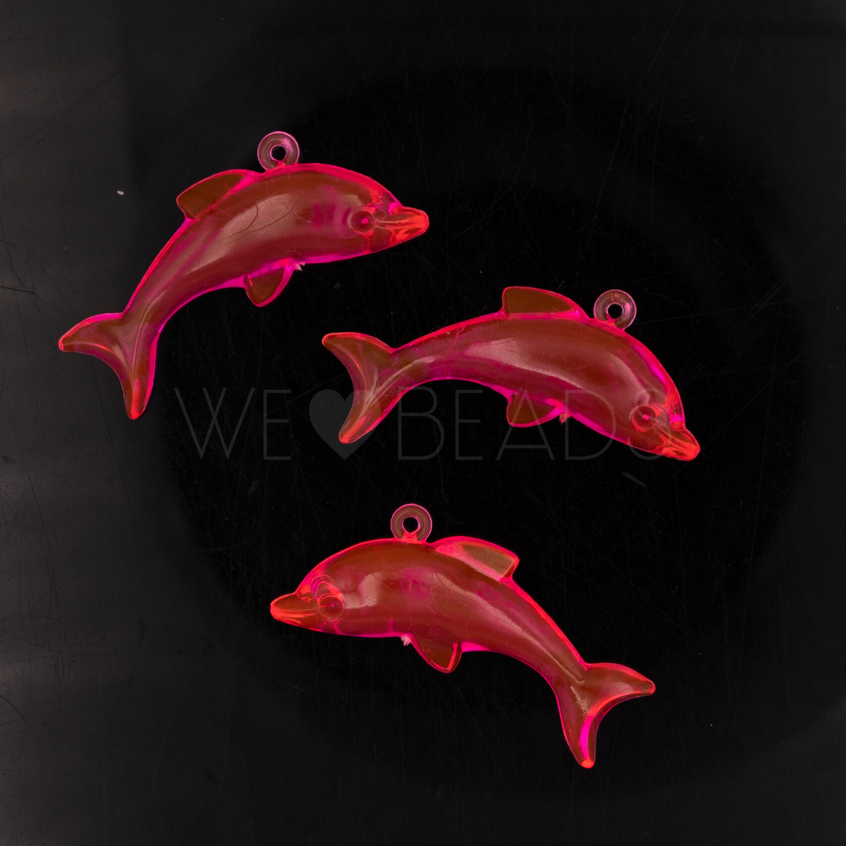 36x15 dolphin Charm in neon pink