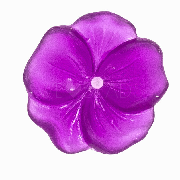14mm Flower Beads in purple