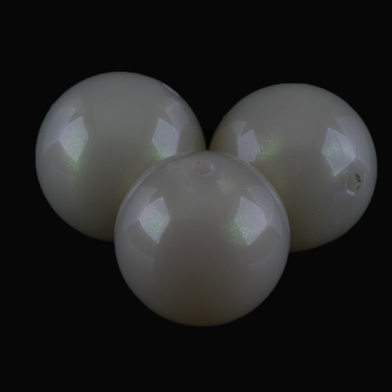 12mm Rundperle in  radiant beige Seide