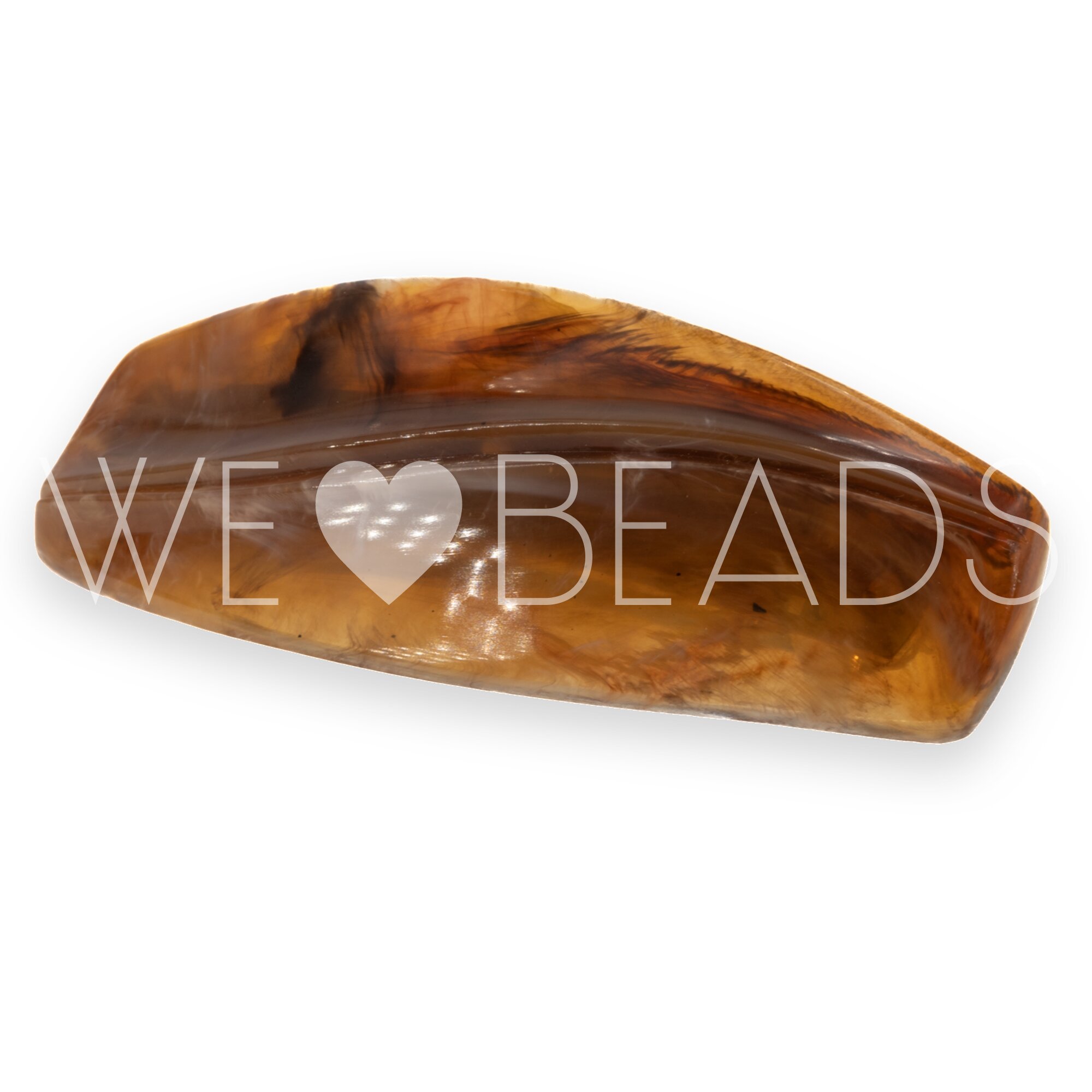 Patentspange oval in horn Large