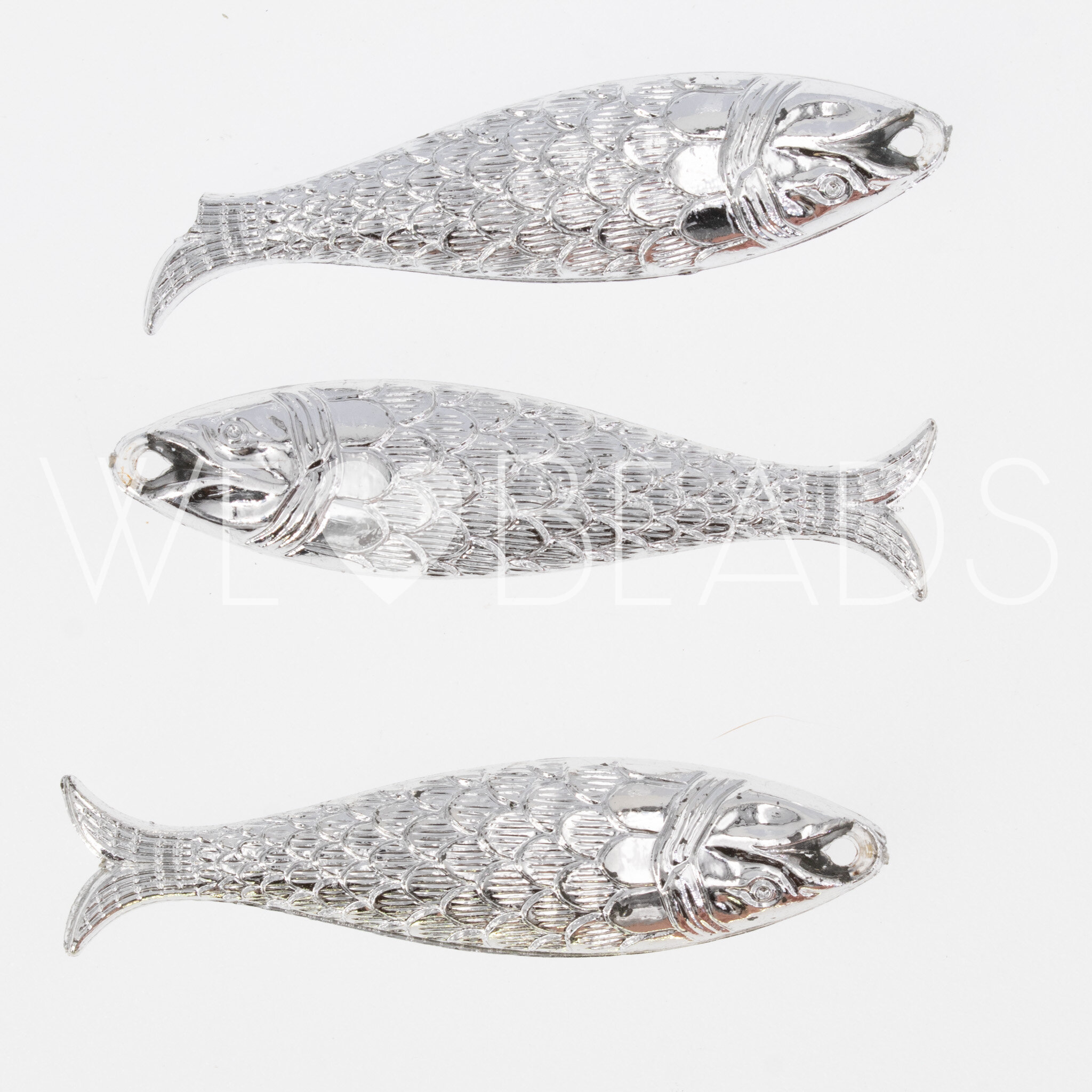 48x11 Fisch Anhänger in silber metallic