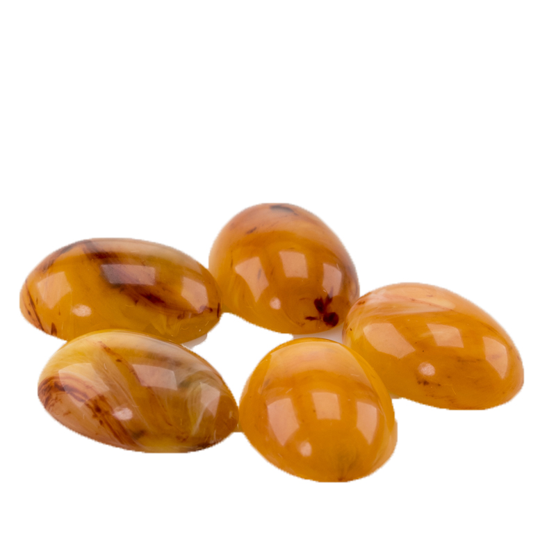 14x10 Cabochon oval - bernstein  Marmor