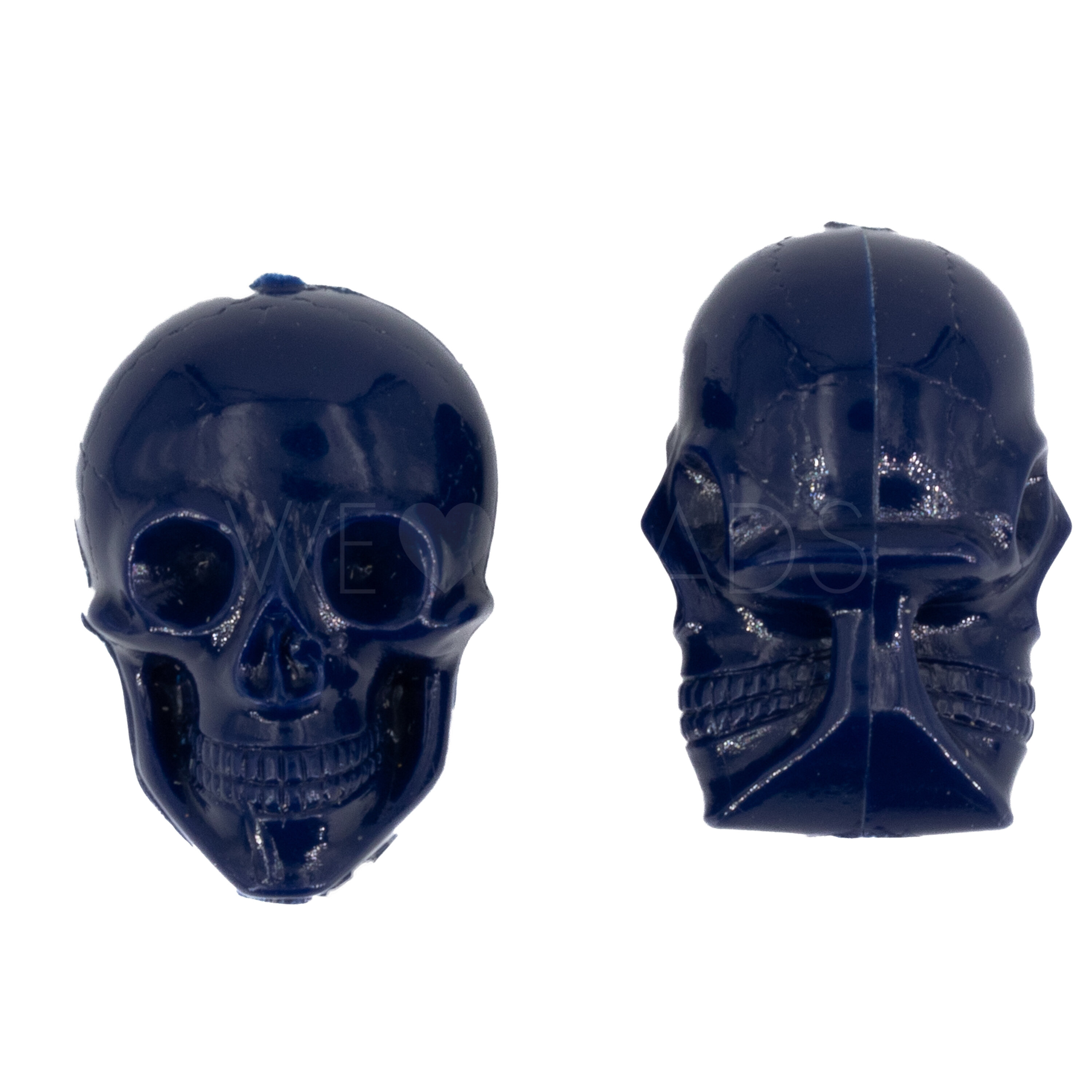 20x14 Totenkopf Perle in stahlblau
