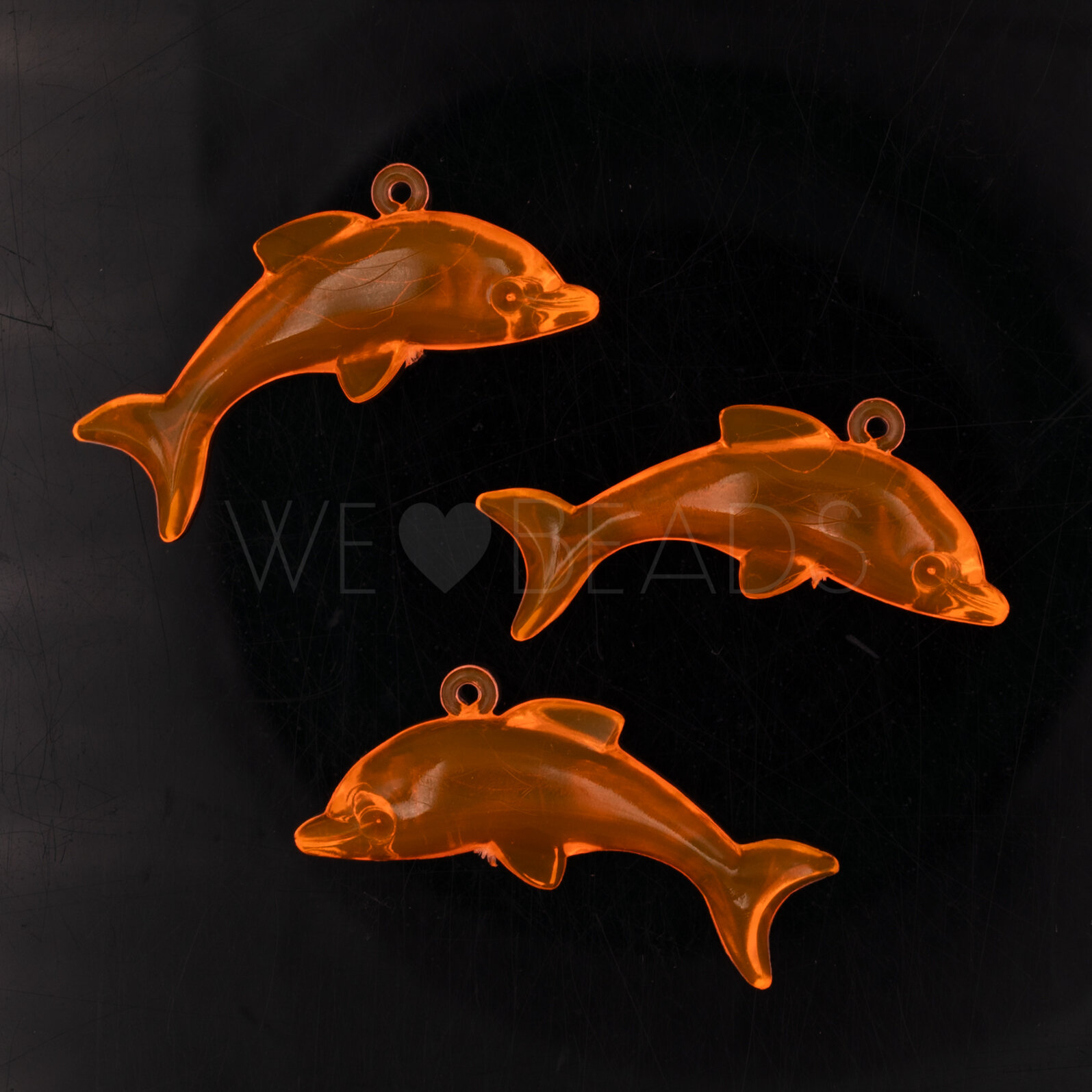 36x15 dolphin Charm in neon orange