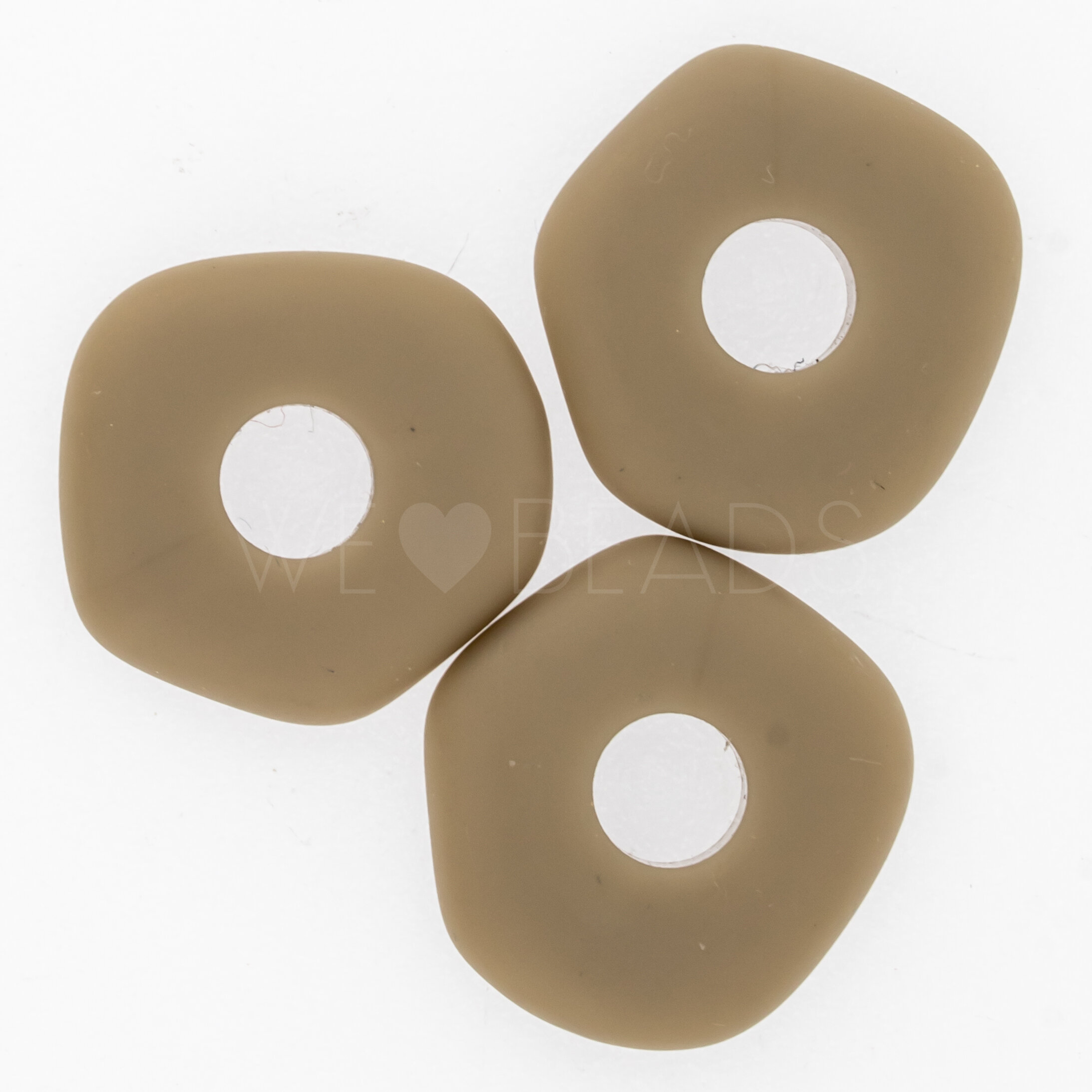 20mm Donut Beads in sesame grey