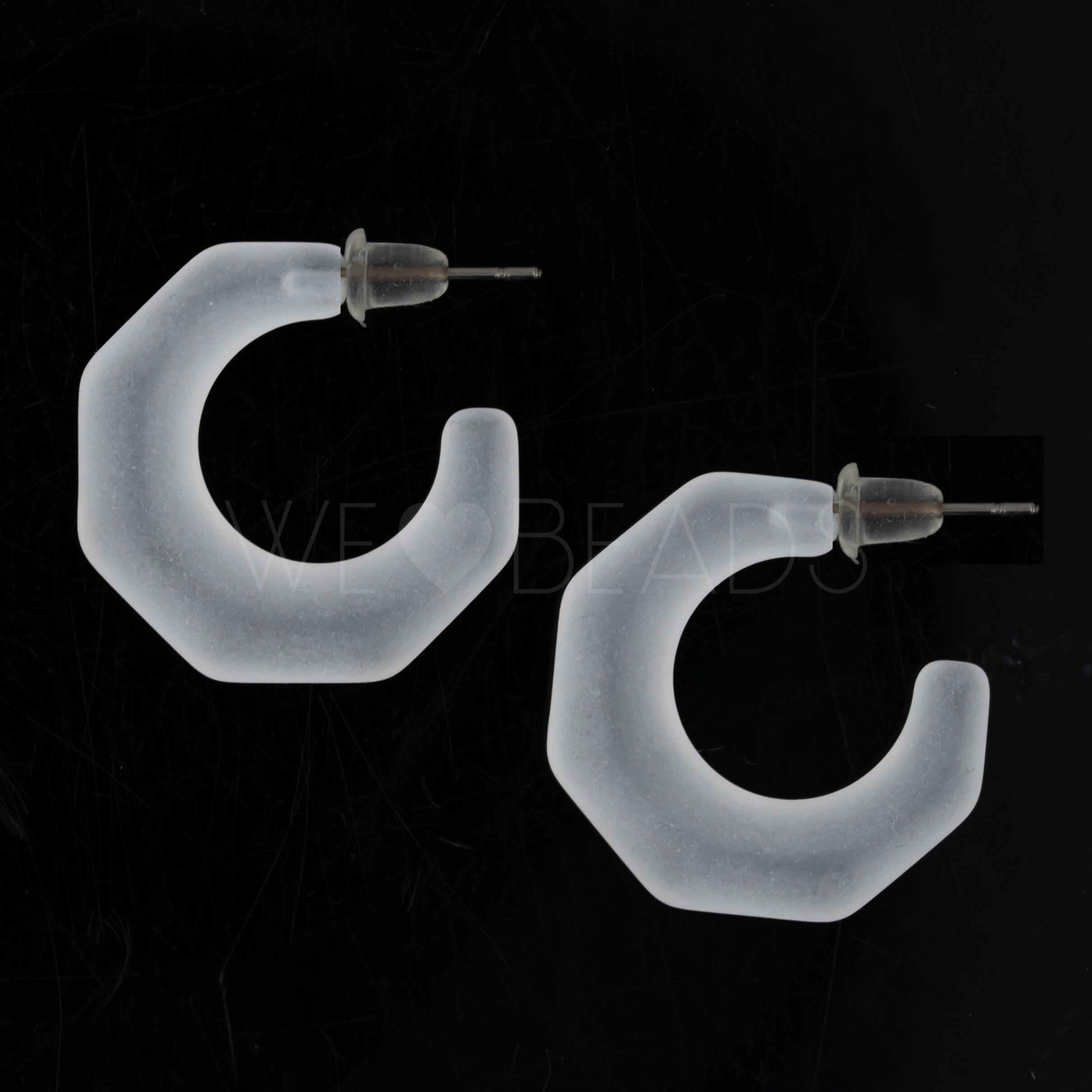 20mm Round Hoop in crystall frosted