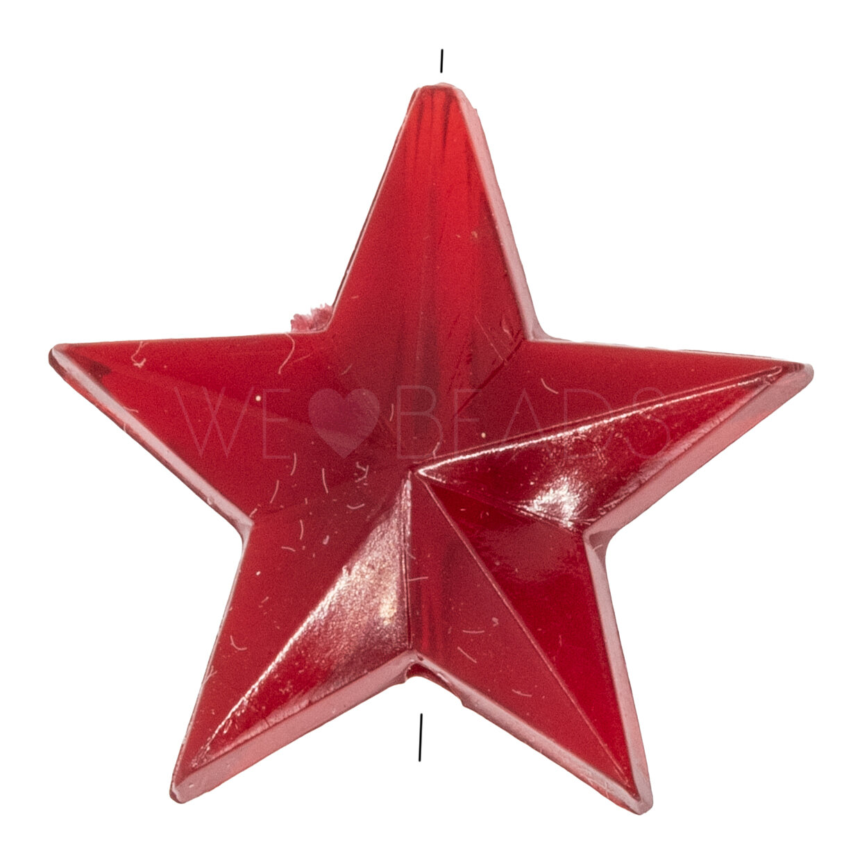 14mm Star Beads in red