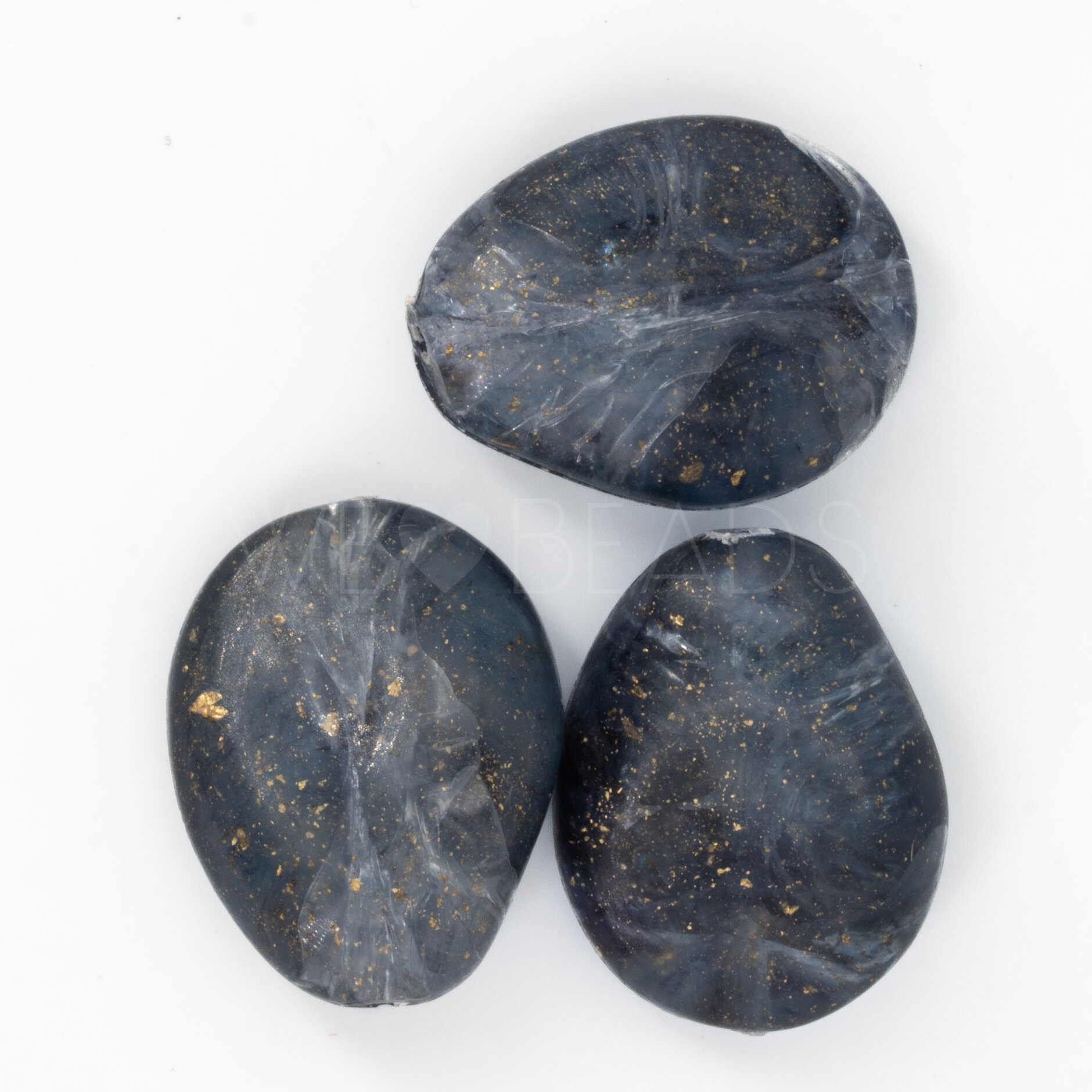 26x20 Perle Barock in rauchblau sternenhimmel