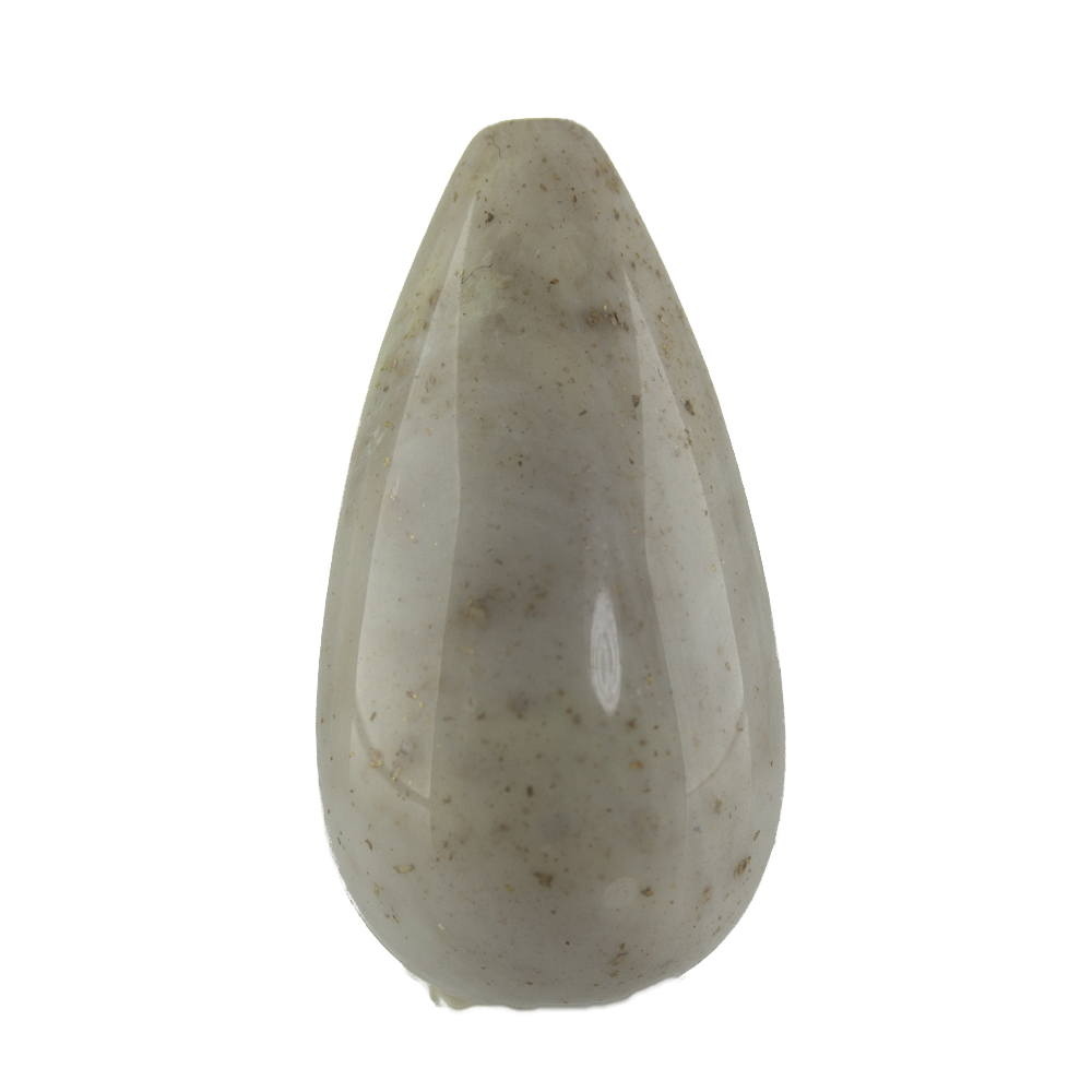 14x8 Tropfen perle - elfenbeinfarben  Marmor