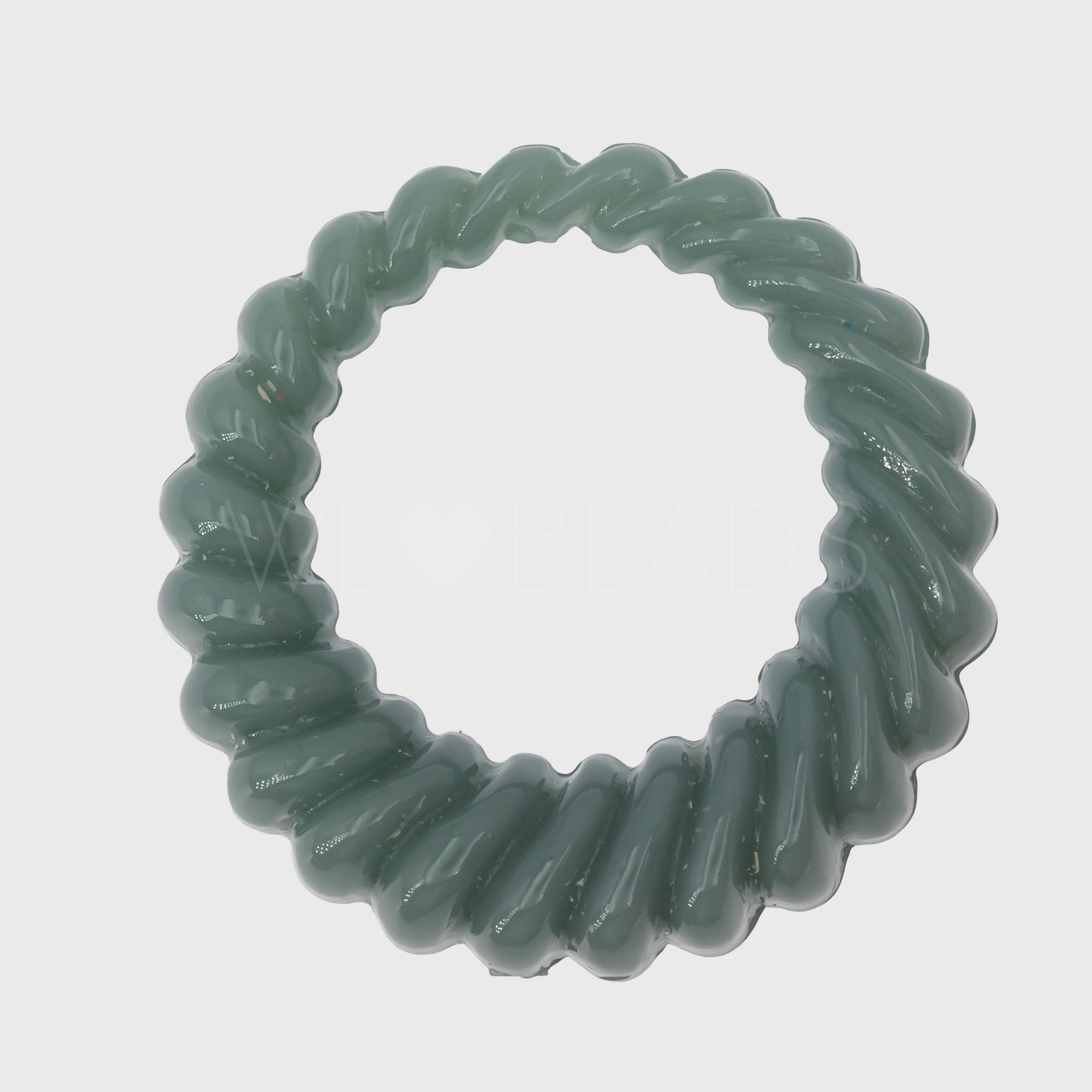 30mm Round Charm in deep forest green