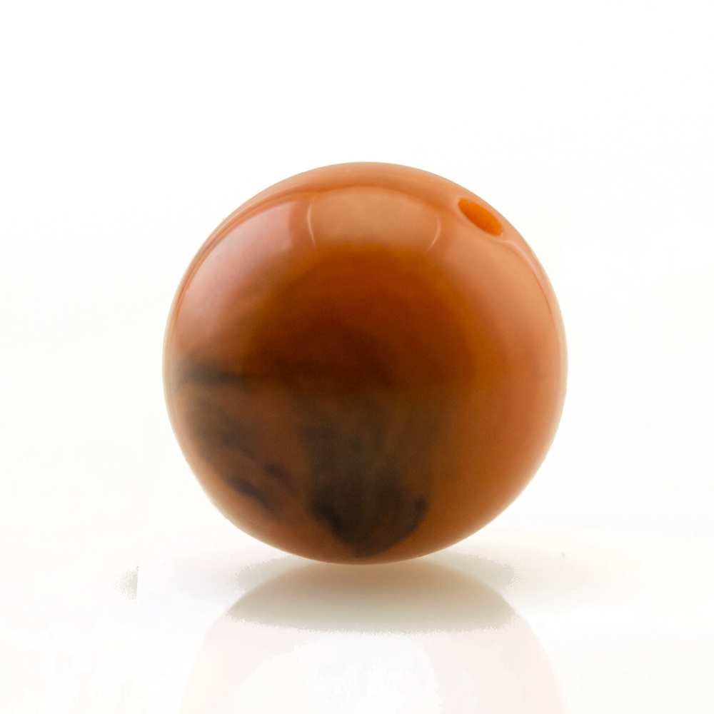 10mm Rundperle in  coralle Marmor