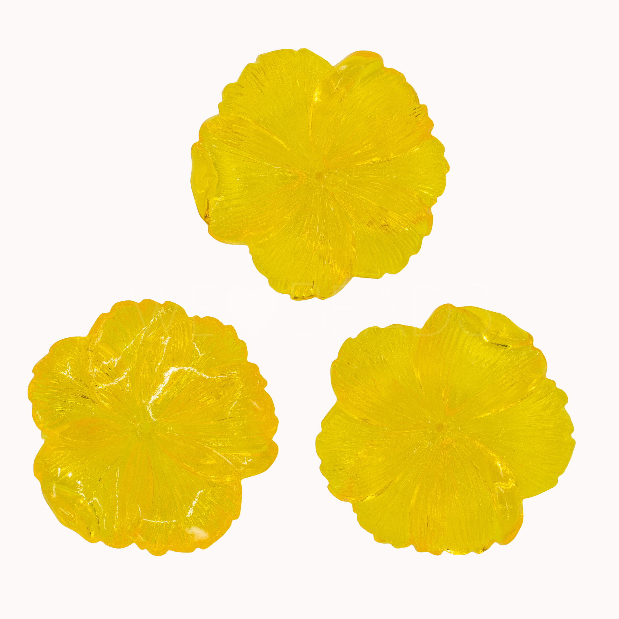 33mm Blume Perle in gelb