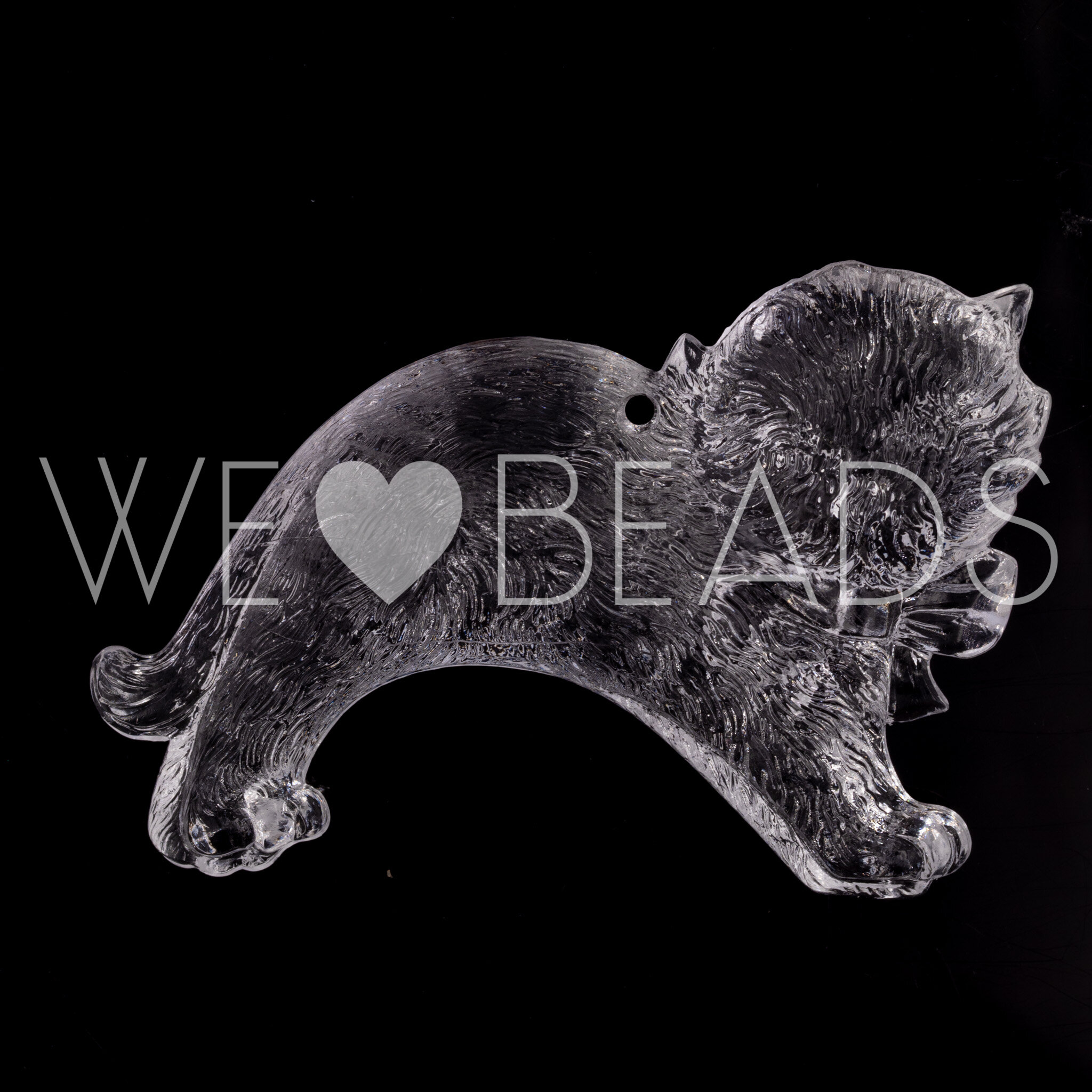 70x45 Katze Anhänger in kristall Transparent