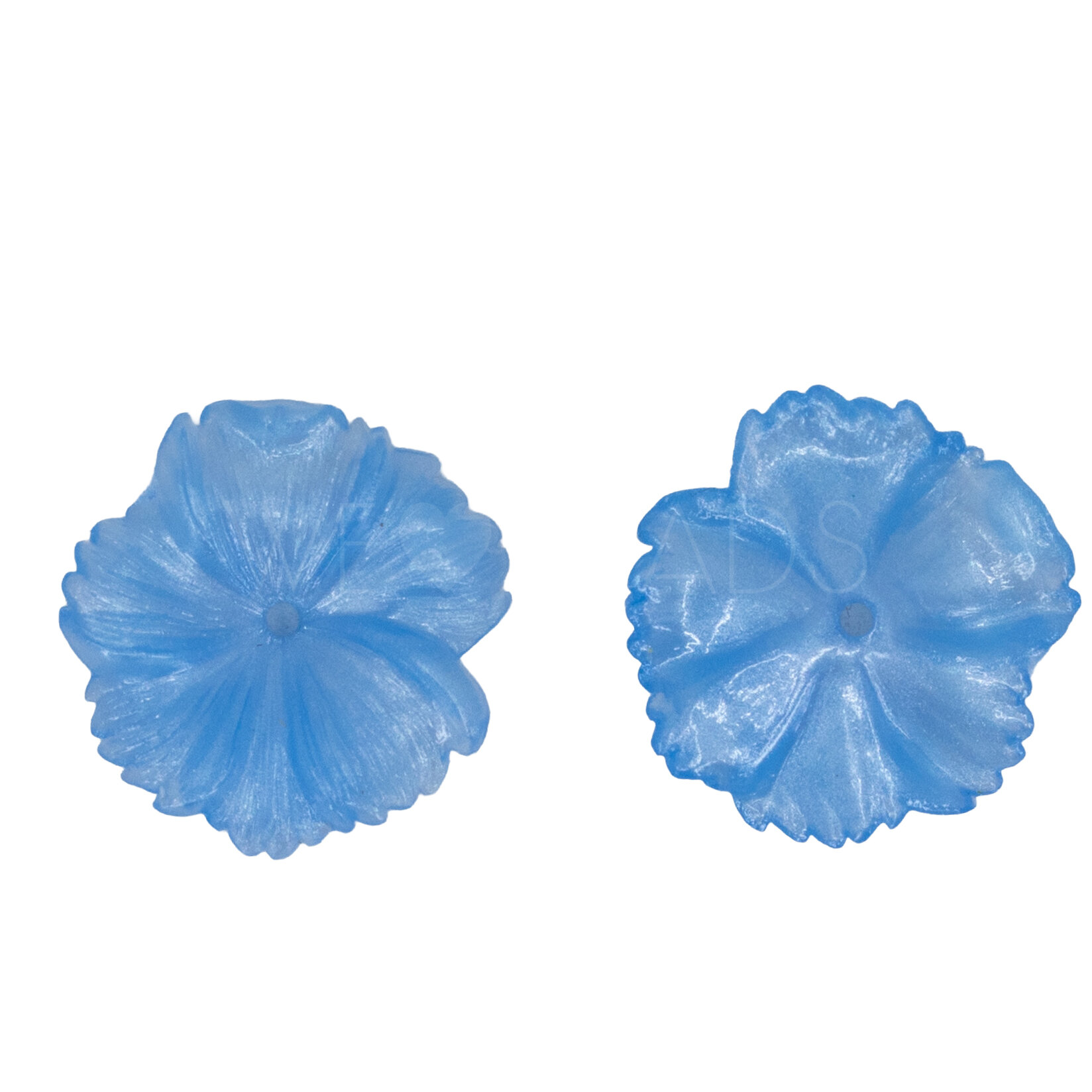 18mm Blume Perle in puderblau
