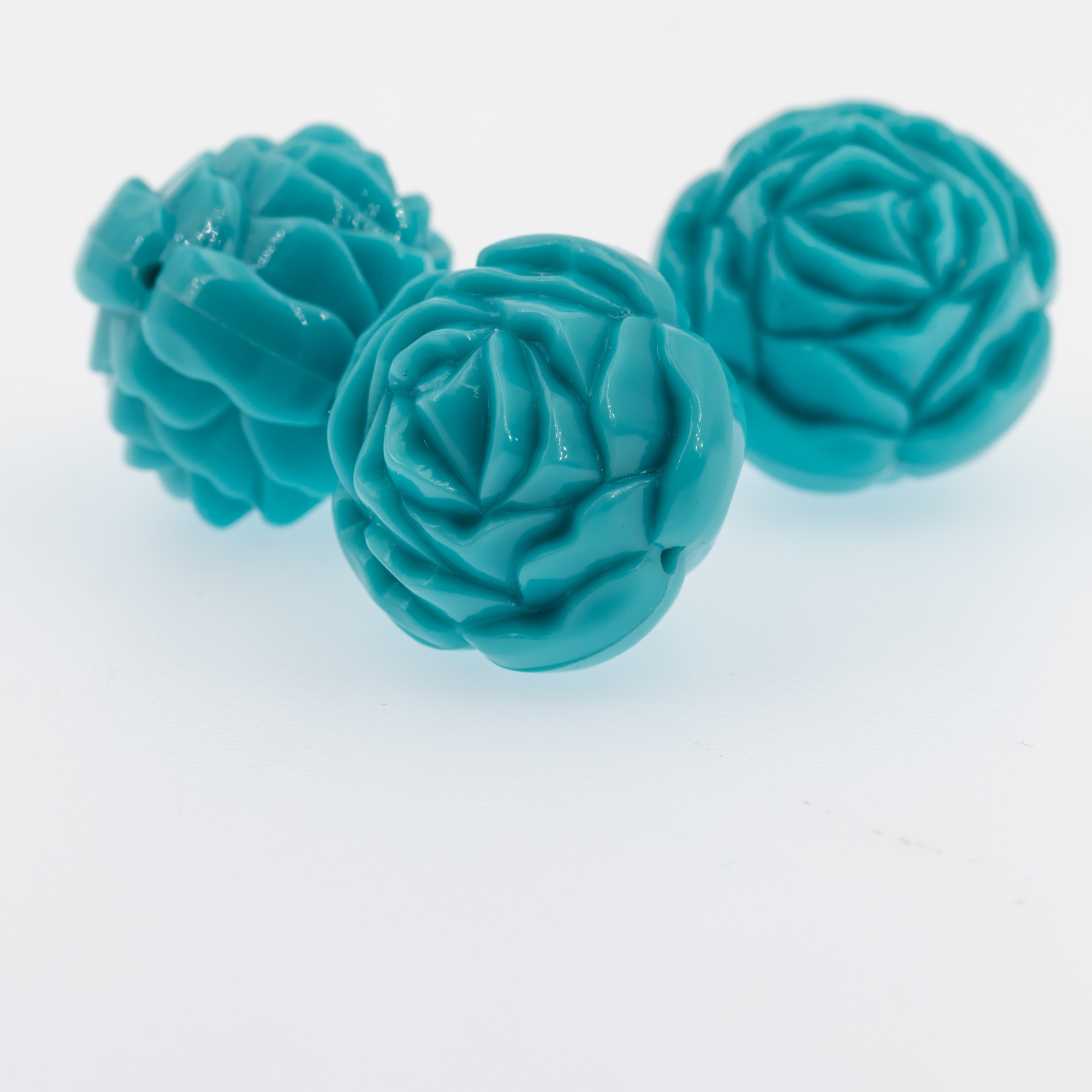 16mm Rose Perle in türkis