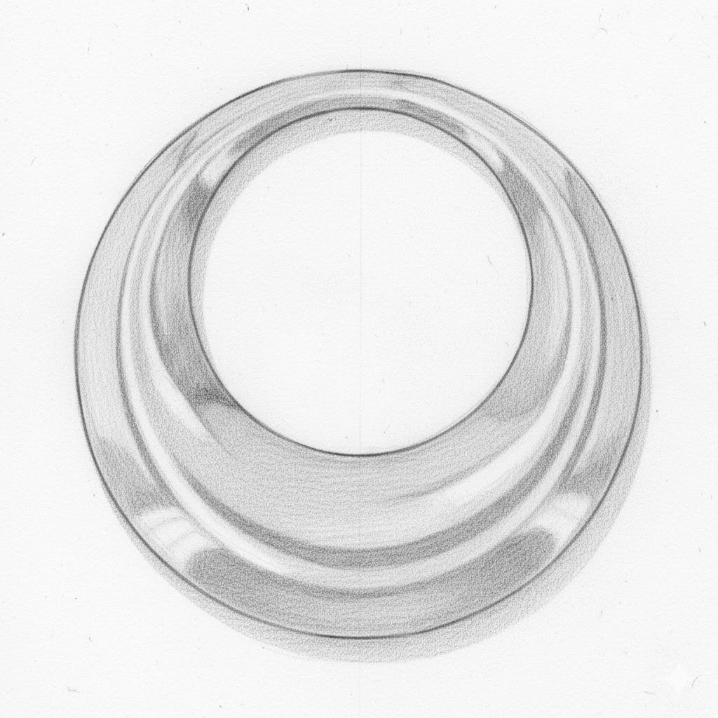 44mm Rund Ring in blau