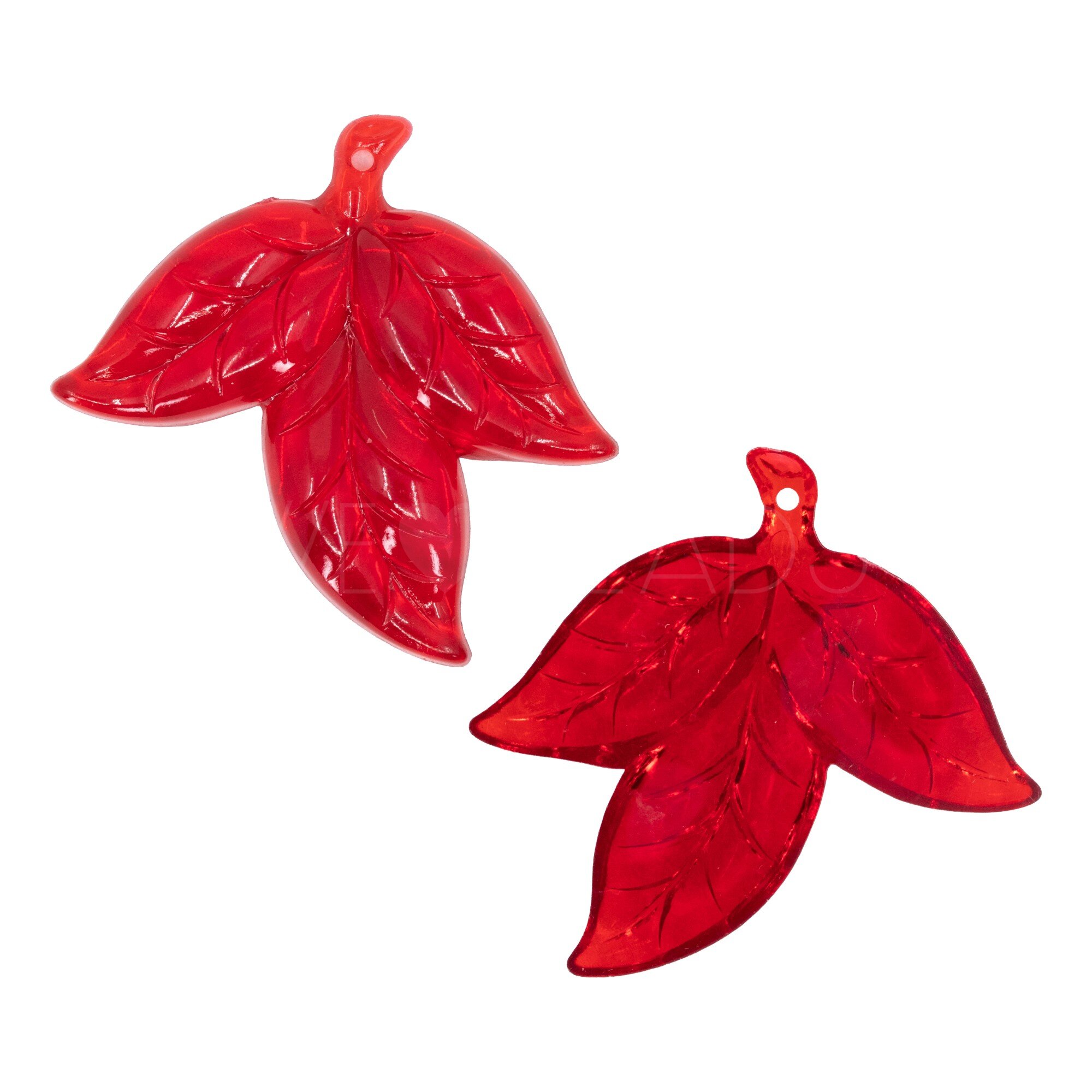 50mm Blatt Anhänger in rot