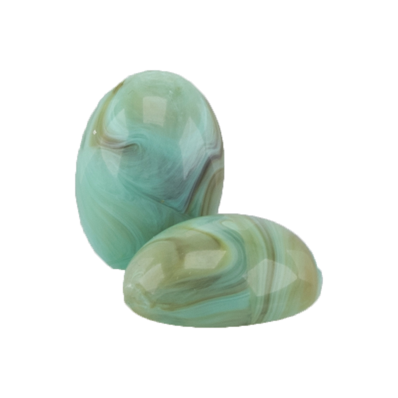 10x8 Oval Cabochon  - turquoise Marbled,