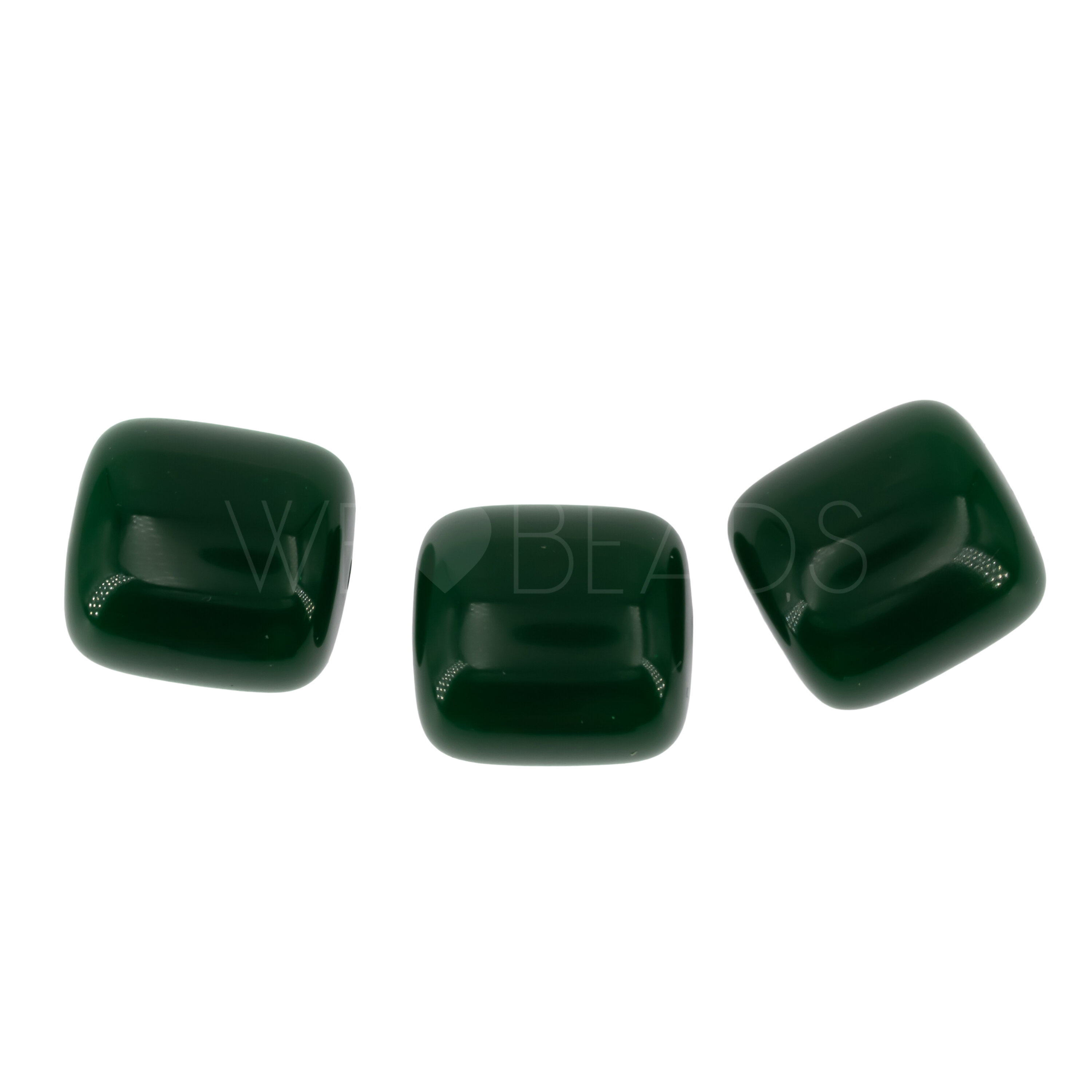 13x12 cylinder Beads in emerald green