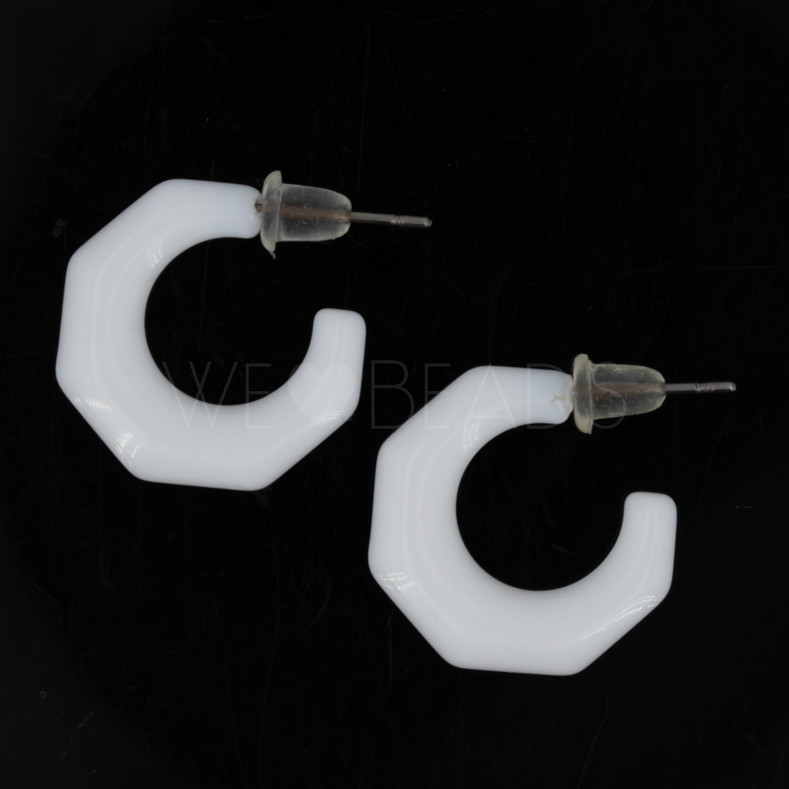 20mm Round Hoop in white