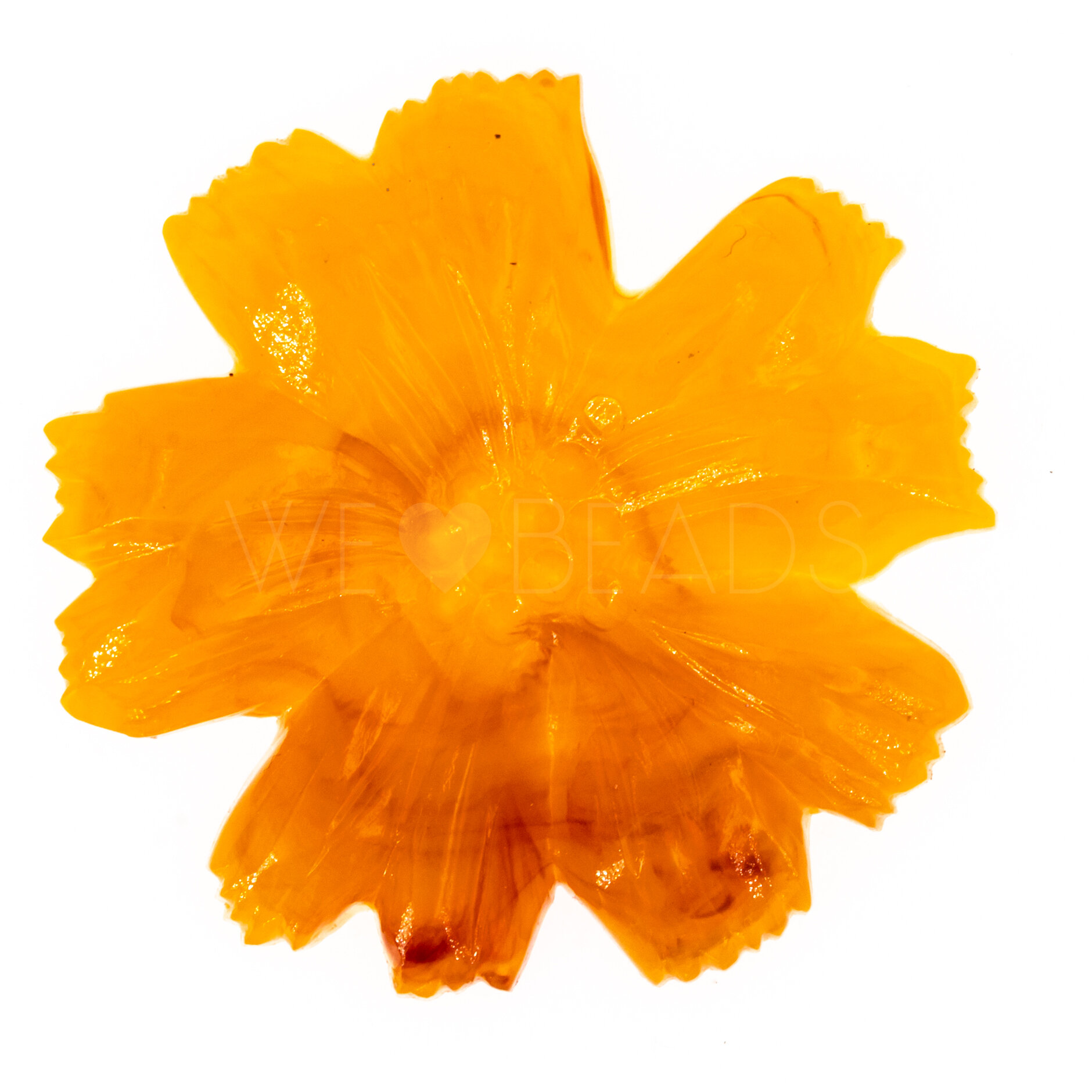 49mm Cabochon Blume in bernstein 