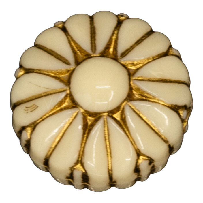 10mm Flower Beads in ivory