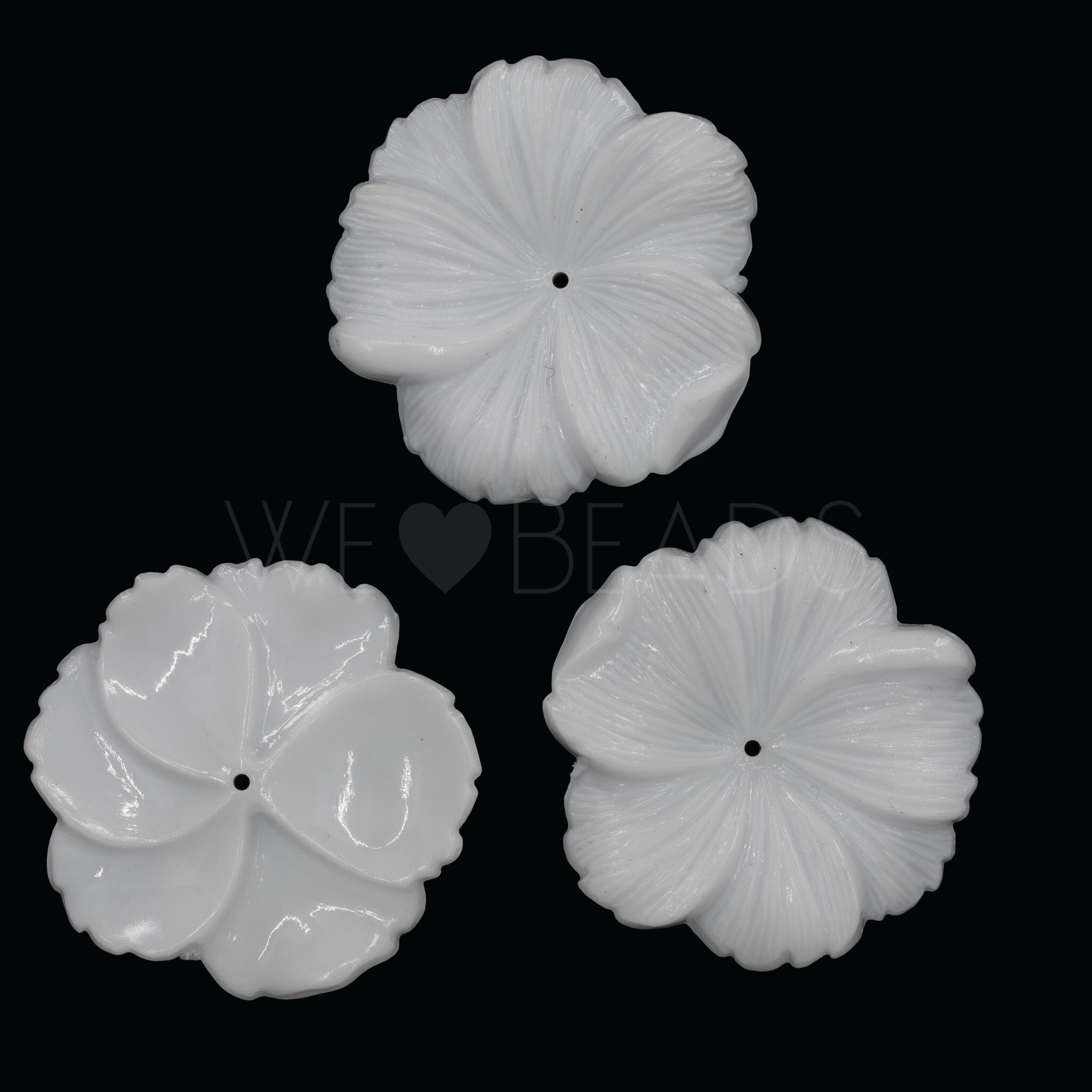 45mm Blume Perle in weiß