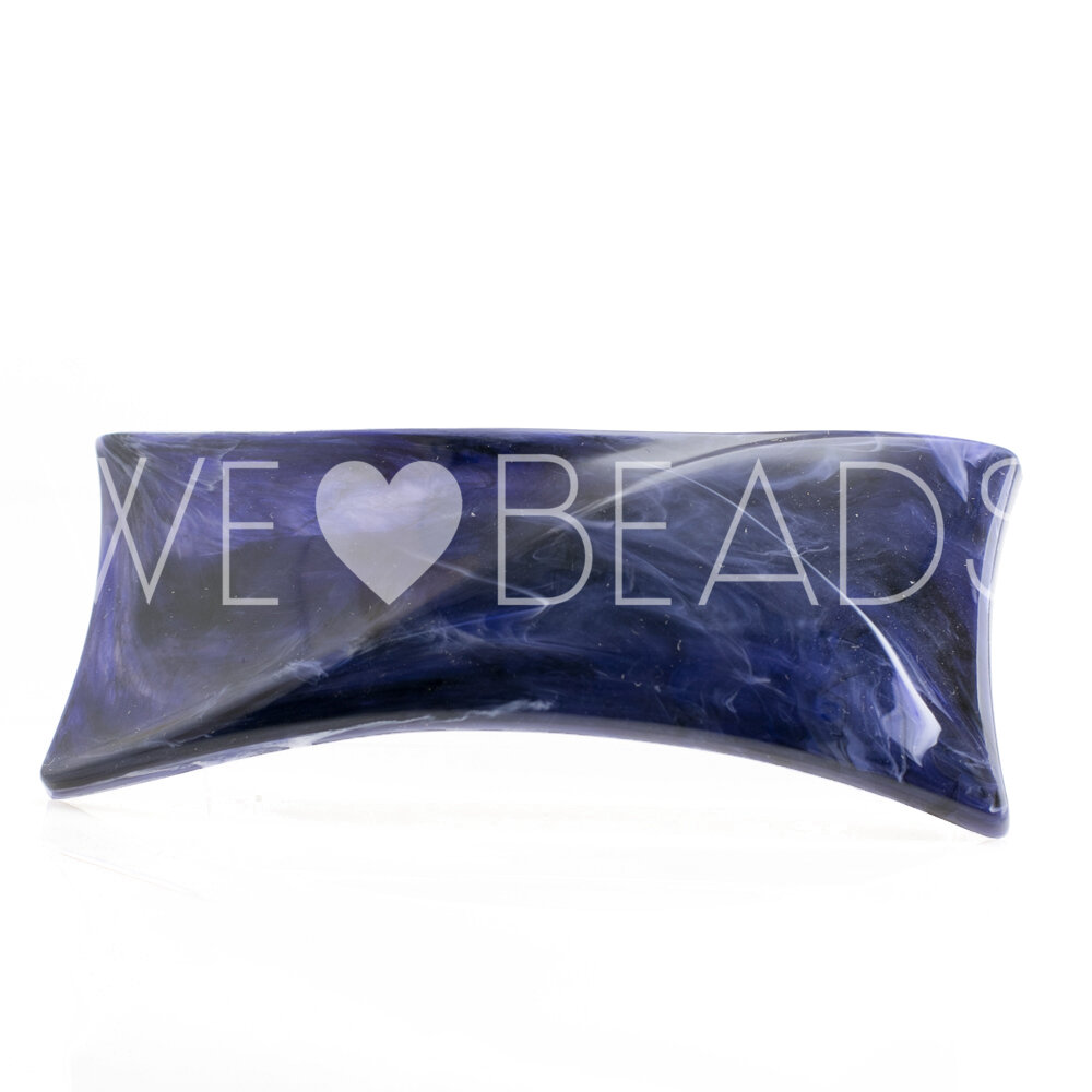 Patentspange Rechteck in lapisblau Large