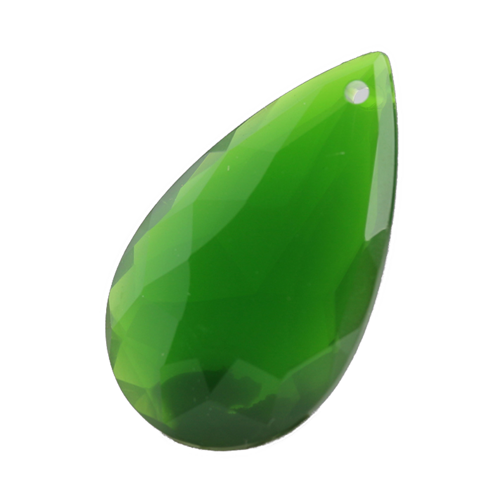 29x18 Tropfen Anhänger - laubgrün Opal