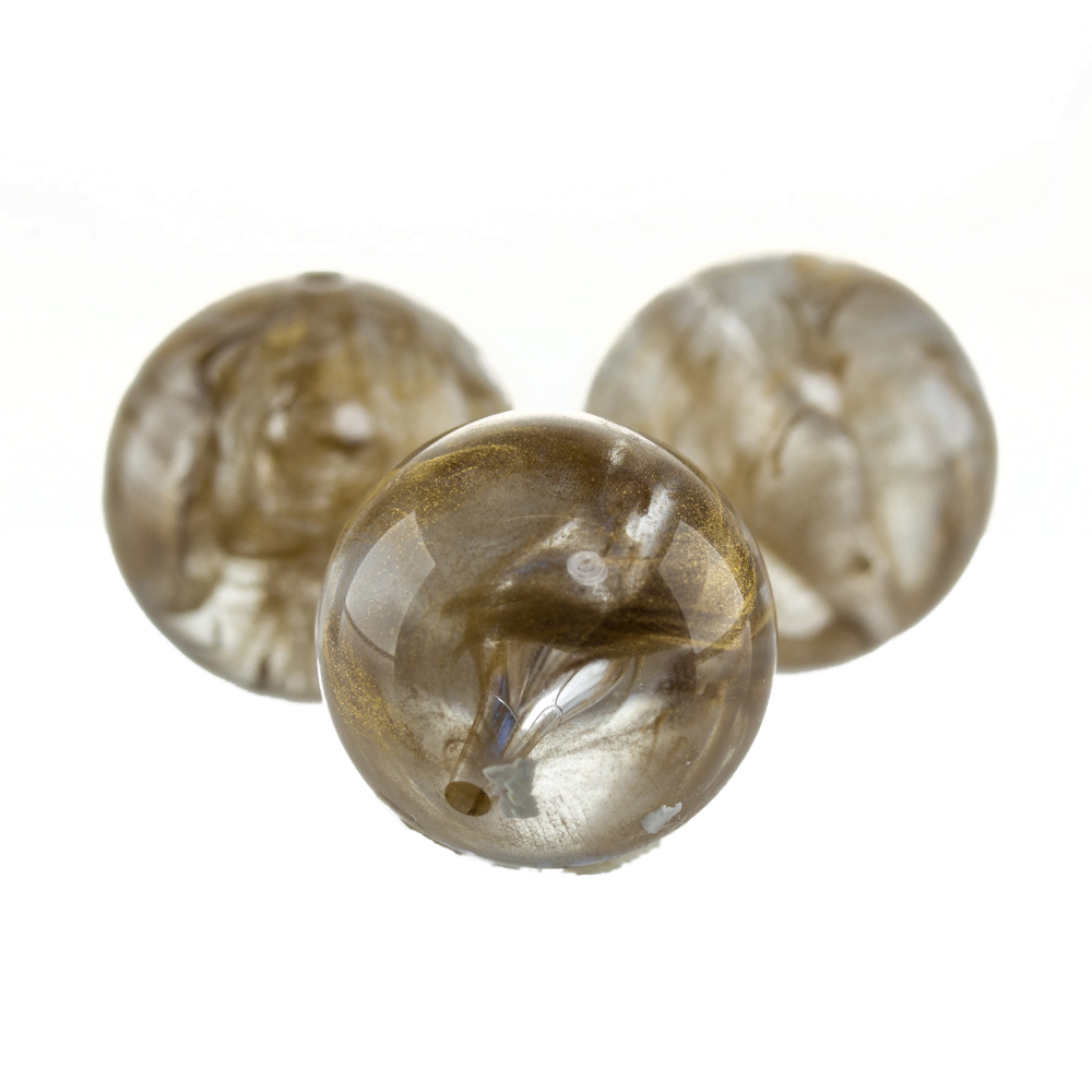 16mm Rundperle in  kristallgold  Transparent