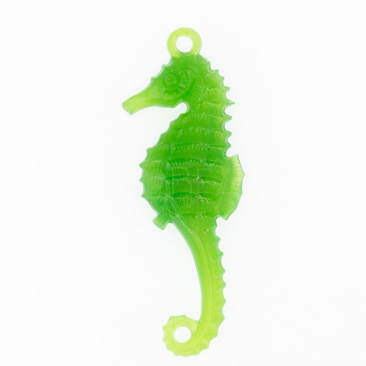 50mm seahorse Charm in meadow green