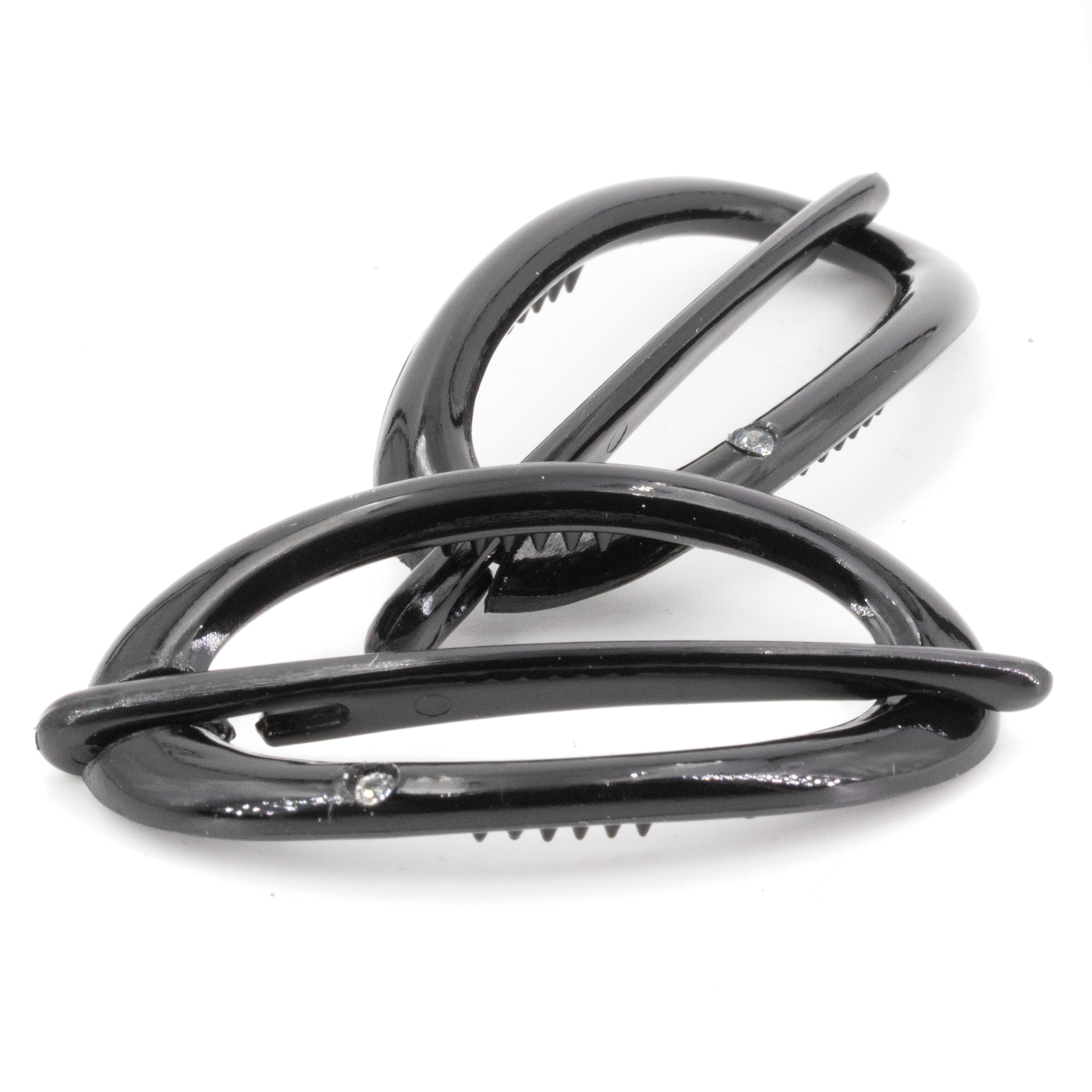 Dragonfly clip mit strass in black Opaque, medium