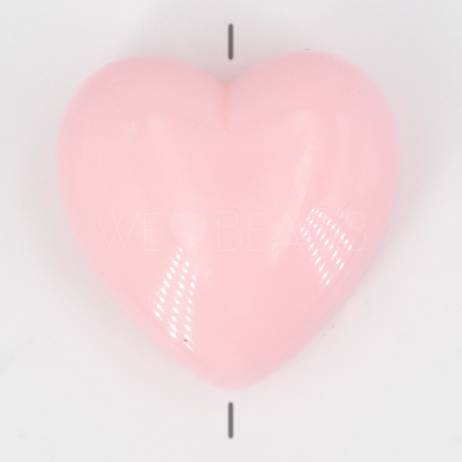 18mm Heart Beads in almond blossom pink