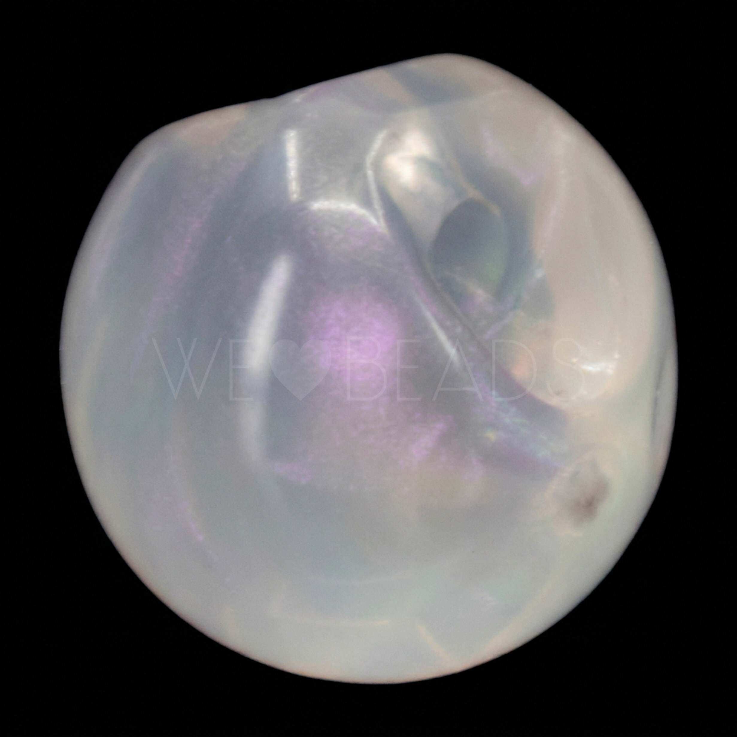 12mm Rund Knopf perle in crystall iride