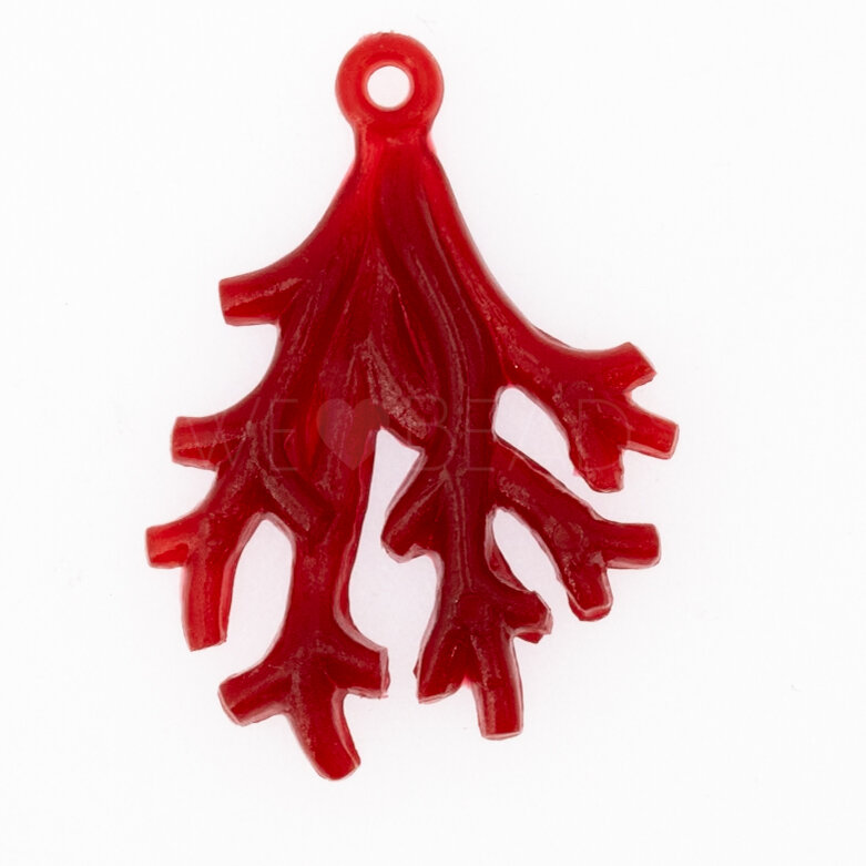 31x23 Koralle Anhänger in weinrot