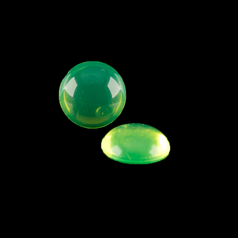 12mm Cabochon Rund in neon gelb