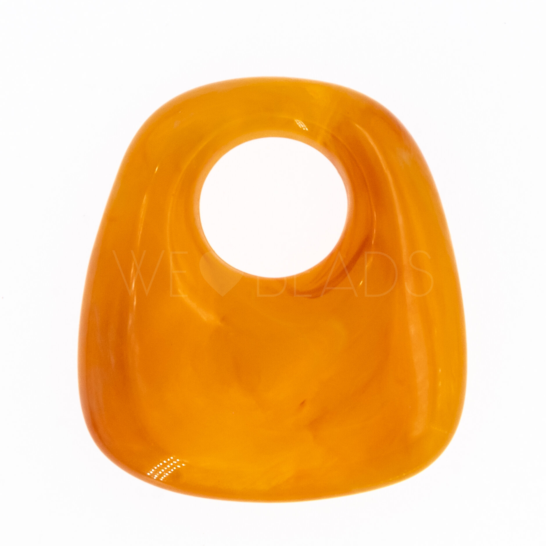 23x21 Trapezium Charm in amber
