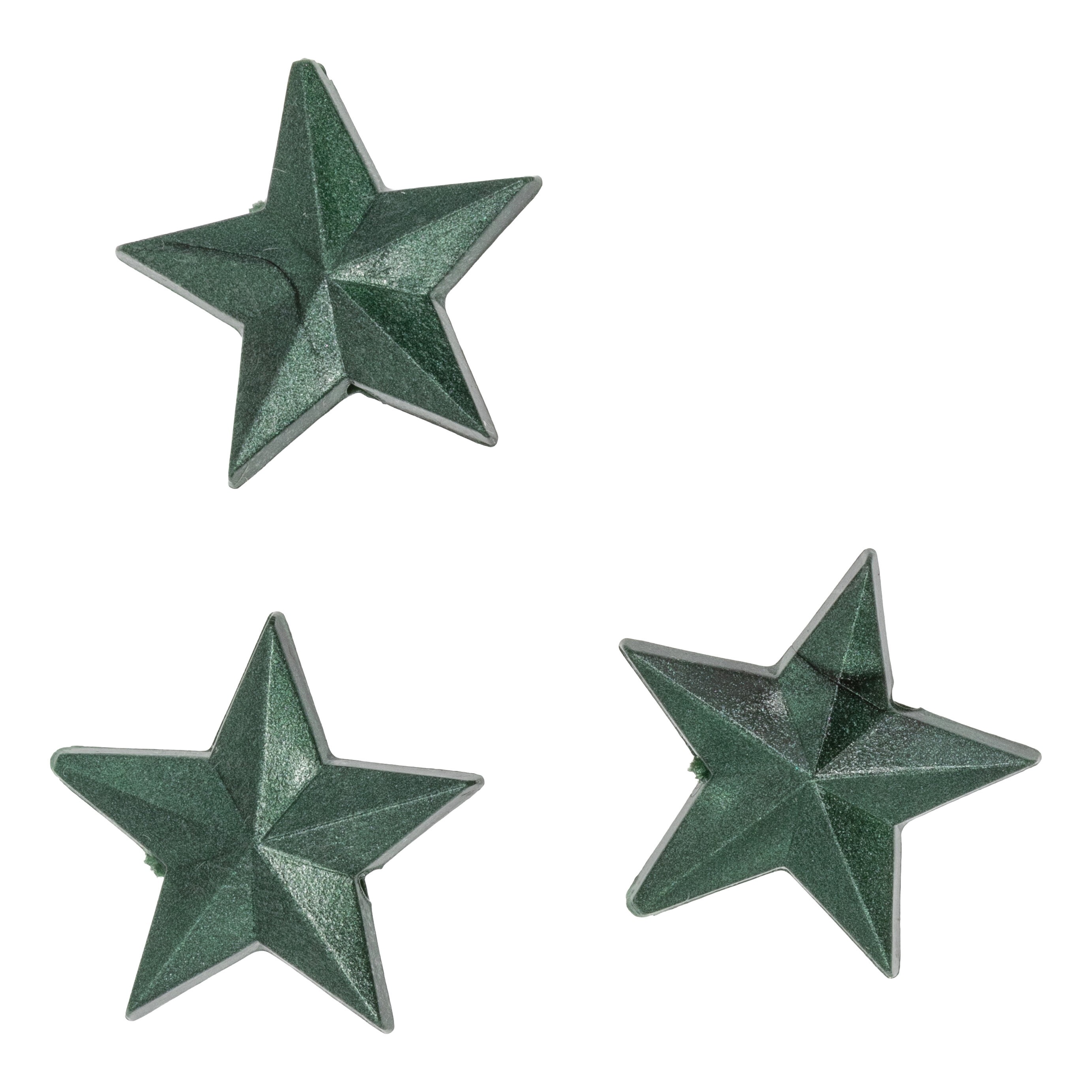 14mm Star Beads in pine green