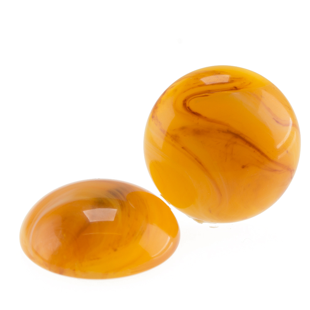 10mm Cabochon oval - bernstein  Marmor