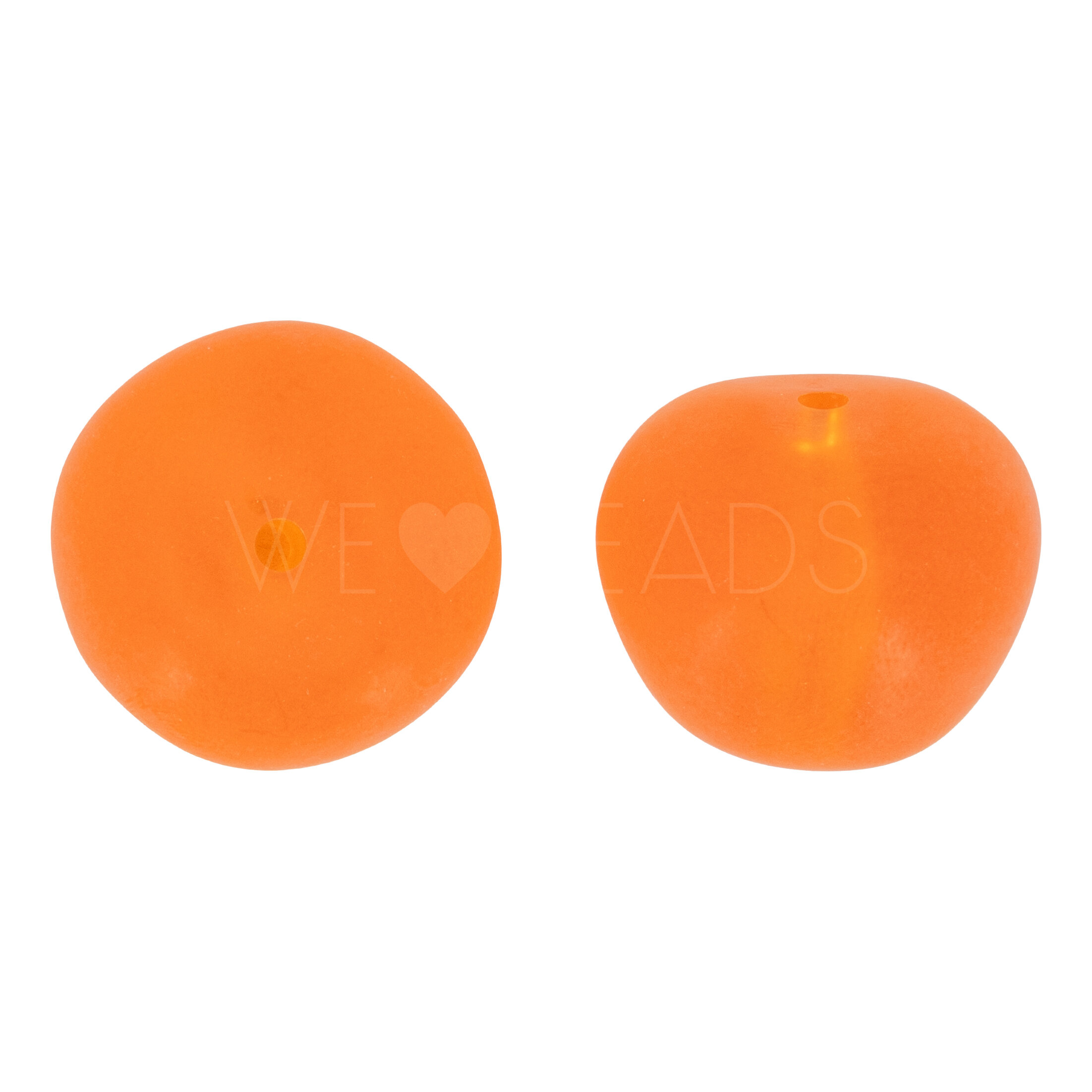 25x21 Apple Beads in orange red