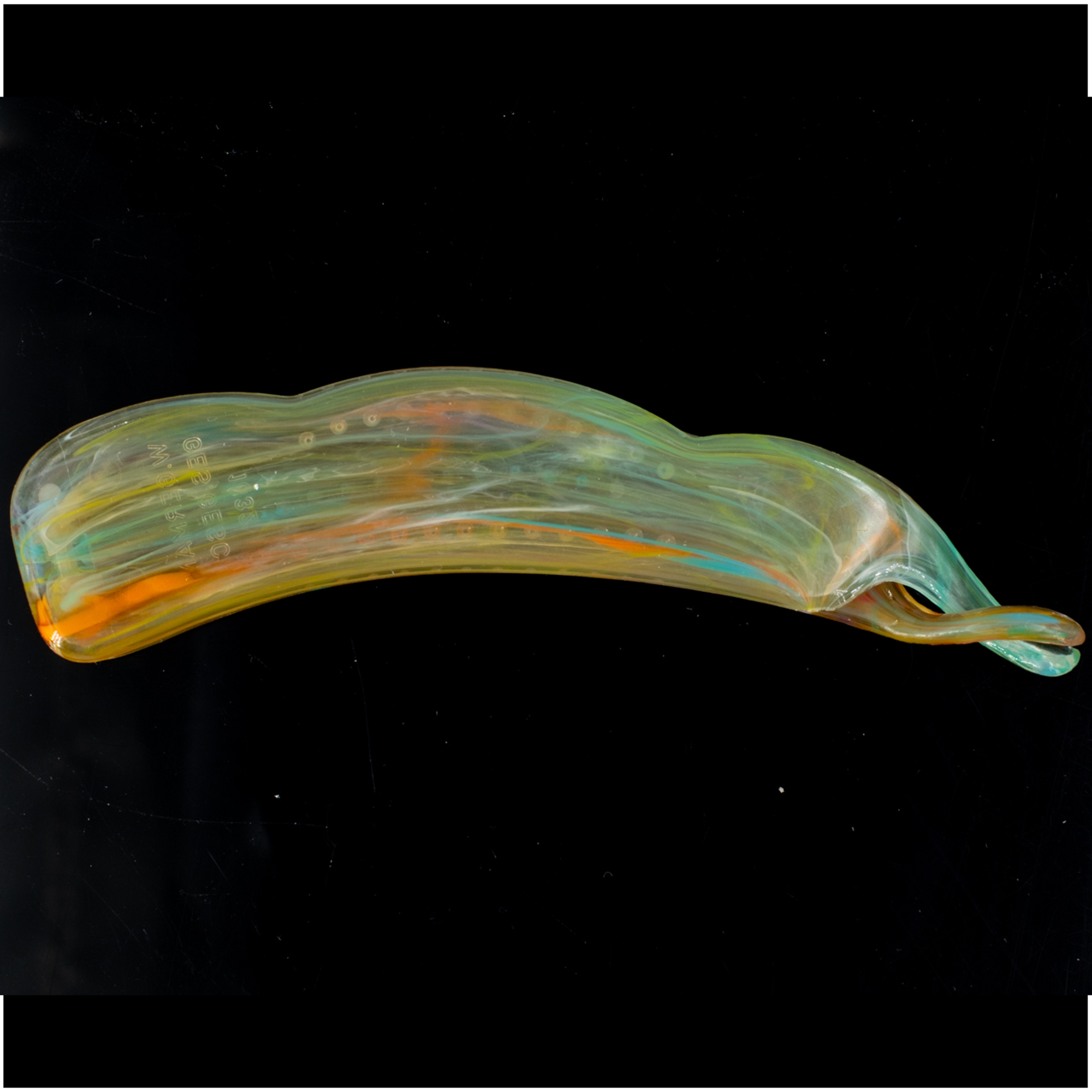 10cm Bananenspange in multicolor Marmor, medium
