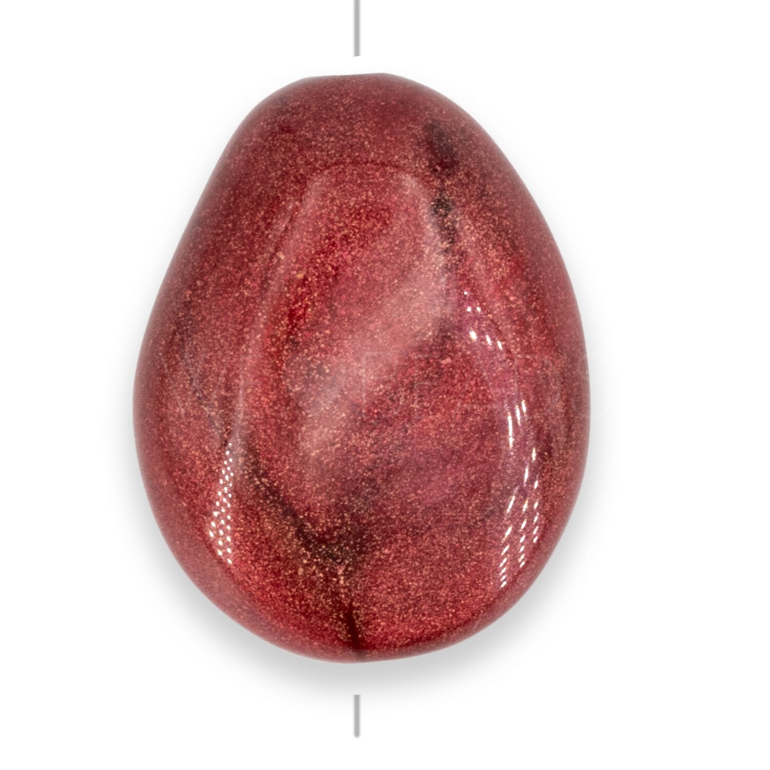 26x20 Perle Barock in Rubinrot 