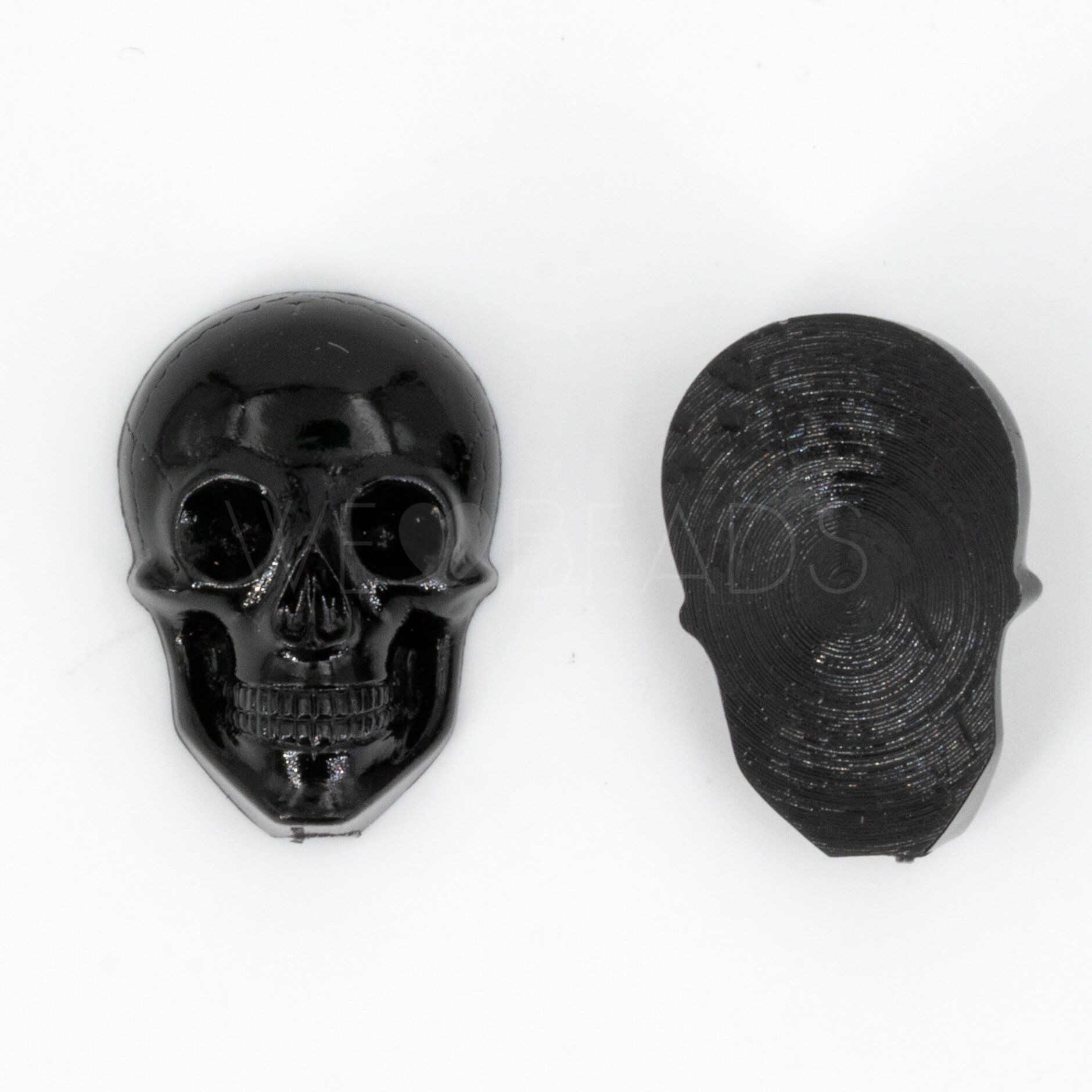 20x14 Cabochon Totenkopf in schwarz